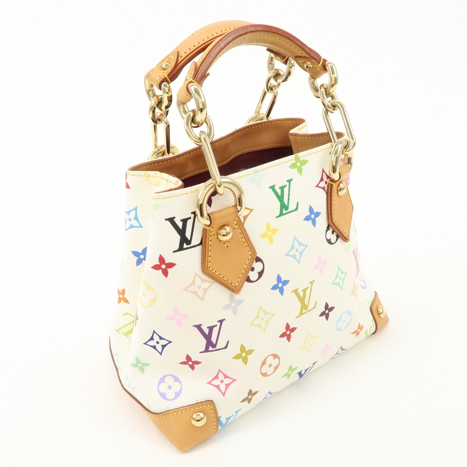 Louis Vuitton Monogram Multicolor Audra Hand Bag Blanc M40047 Used