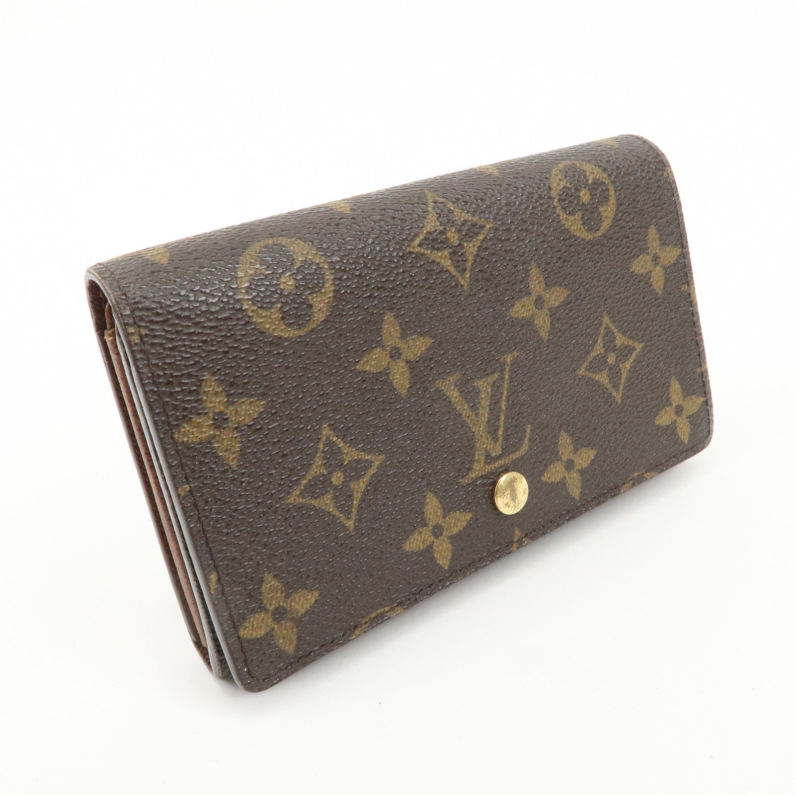 Louis Vuitton Monogram Porte Monnaie Billets Tresor Wallet M61730 Used