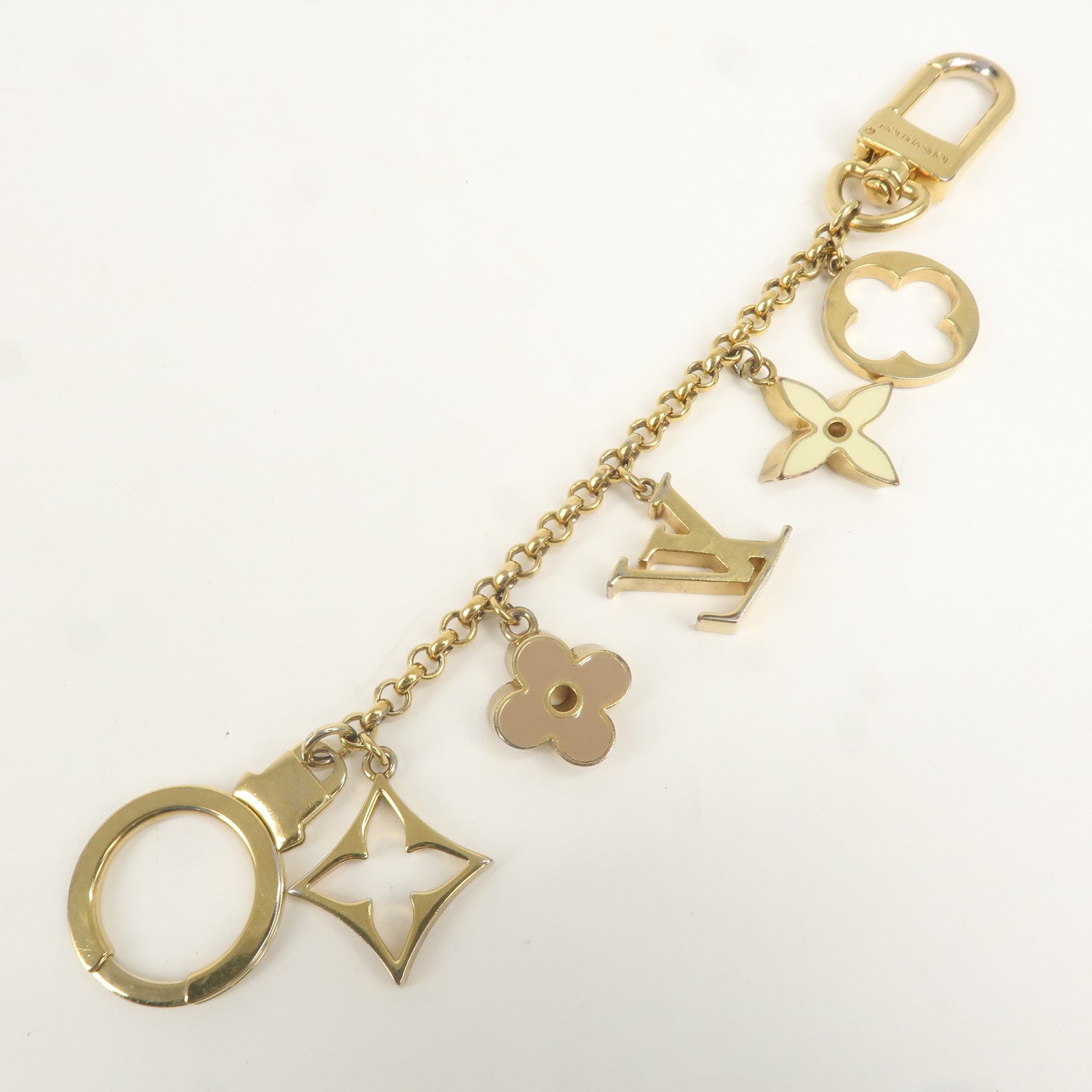 Louis Vuitton Fleur de Monogram LV Logo Bag Charm M65111