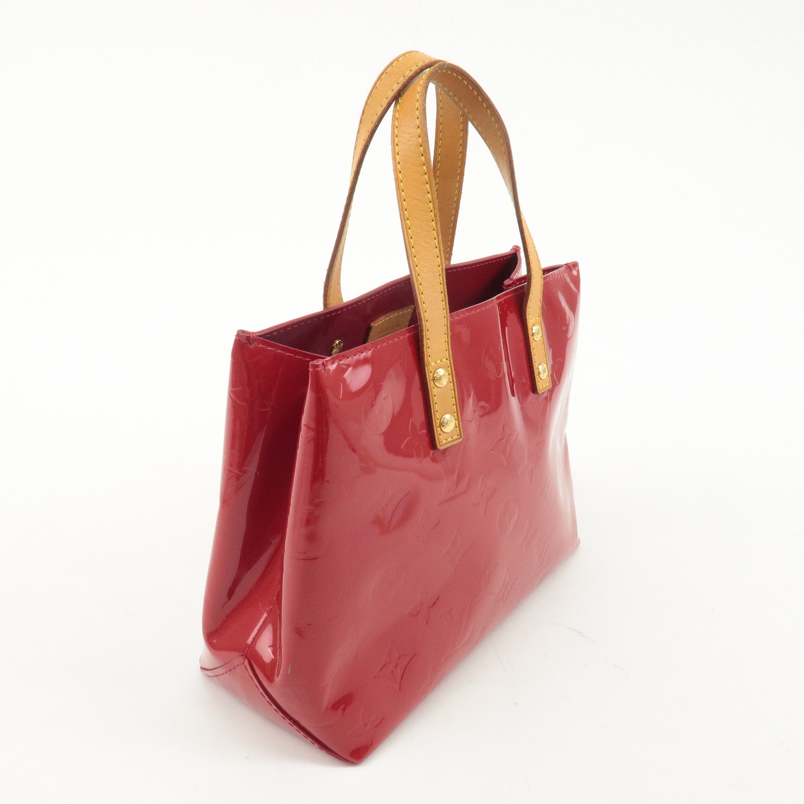 Louis Vuitton Monogram Vernis Lead PM Hand Bag Red M91990