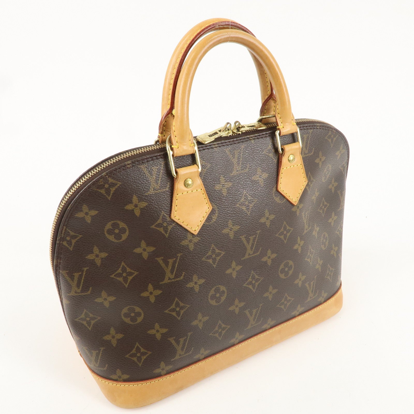 Louis Vuitton Monogram Alma Hand Bag Brown M51130