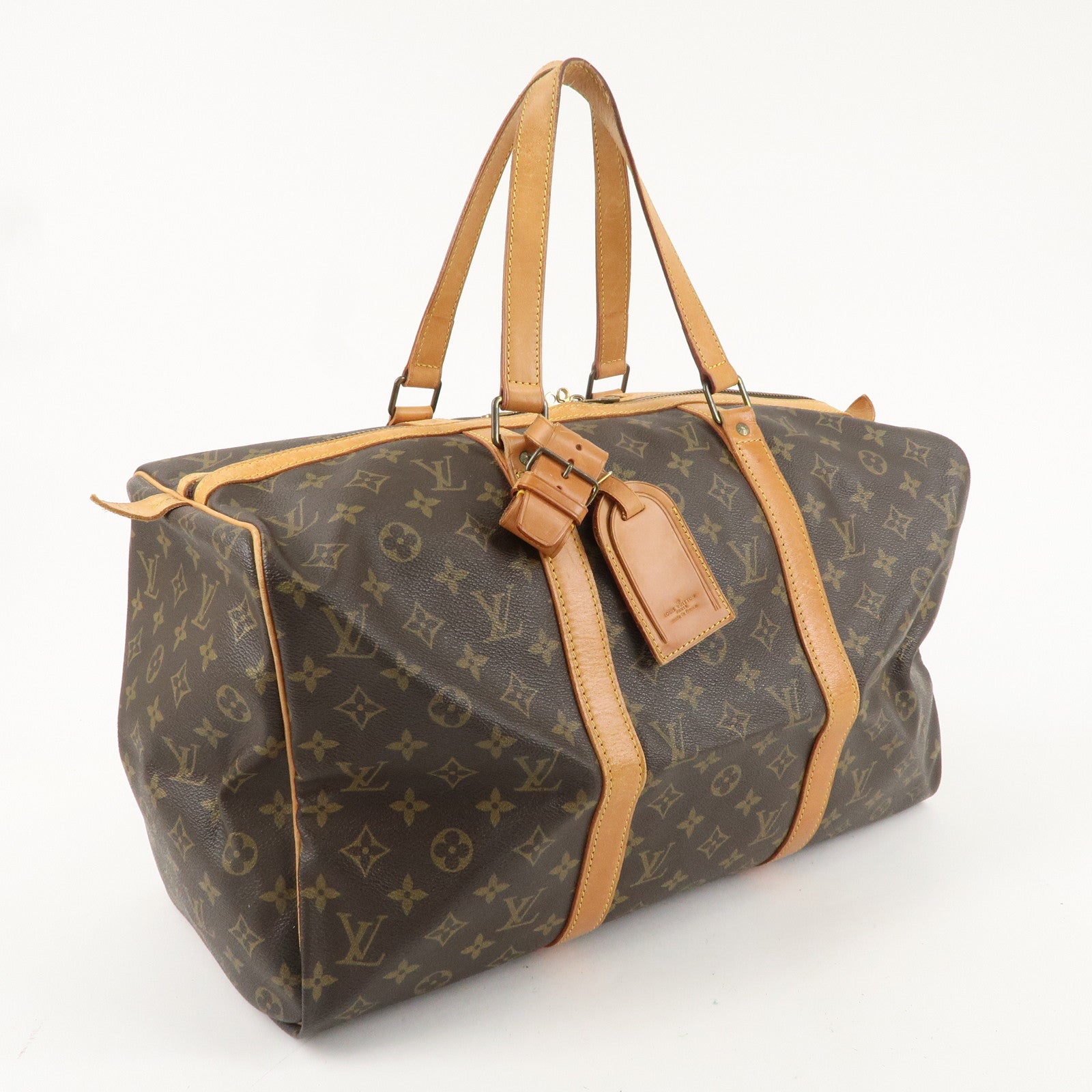 Louis Vuitton Monogram Sac Souple 45 Boston Bag Brown M41624