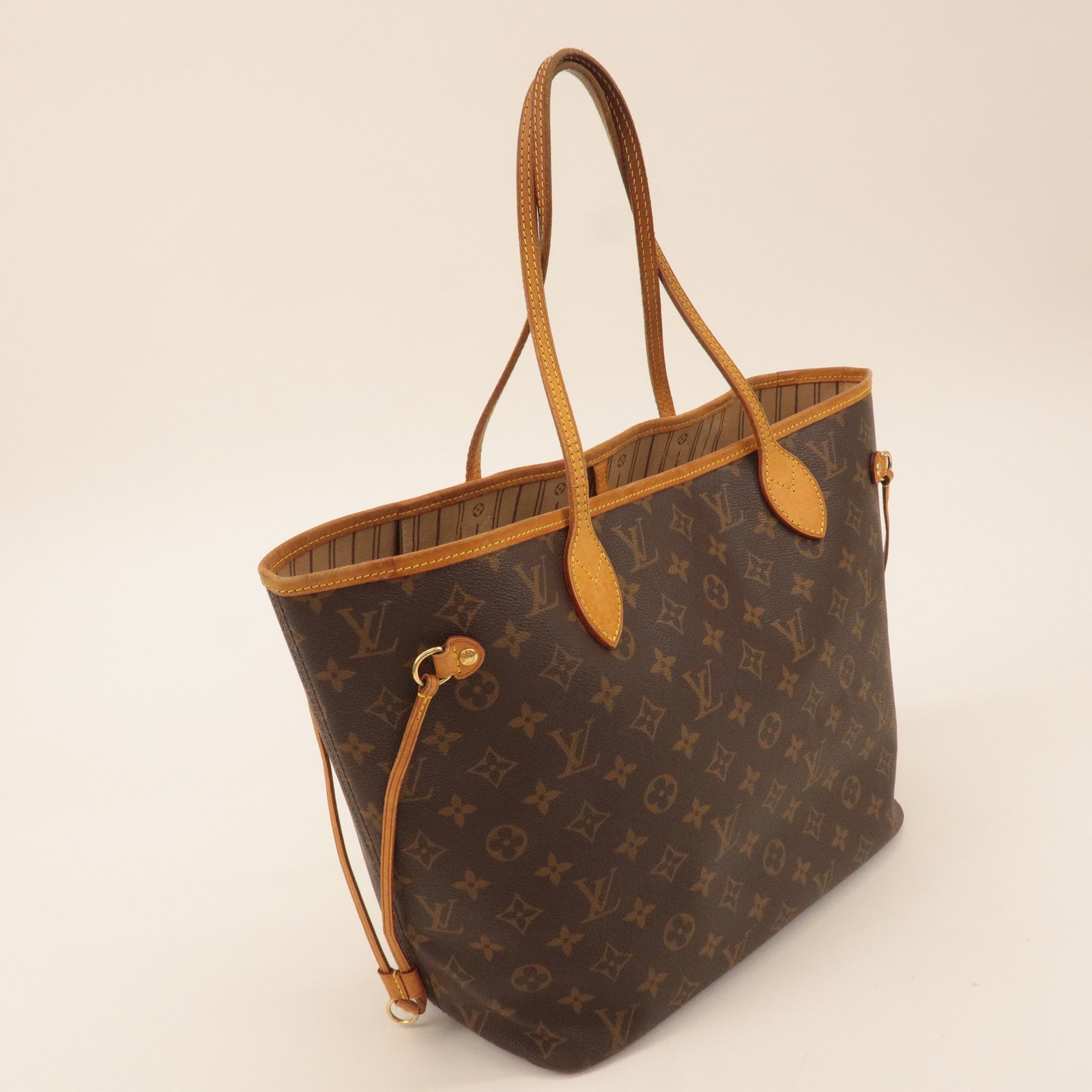 Louis Vuitton Monogram Neverfull MM Tote Bag Brown M40156