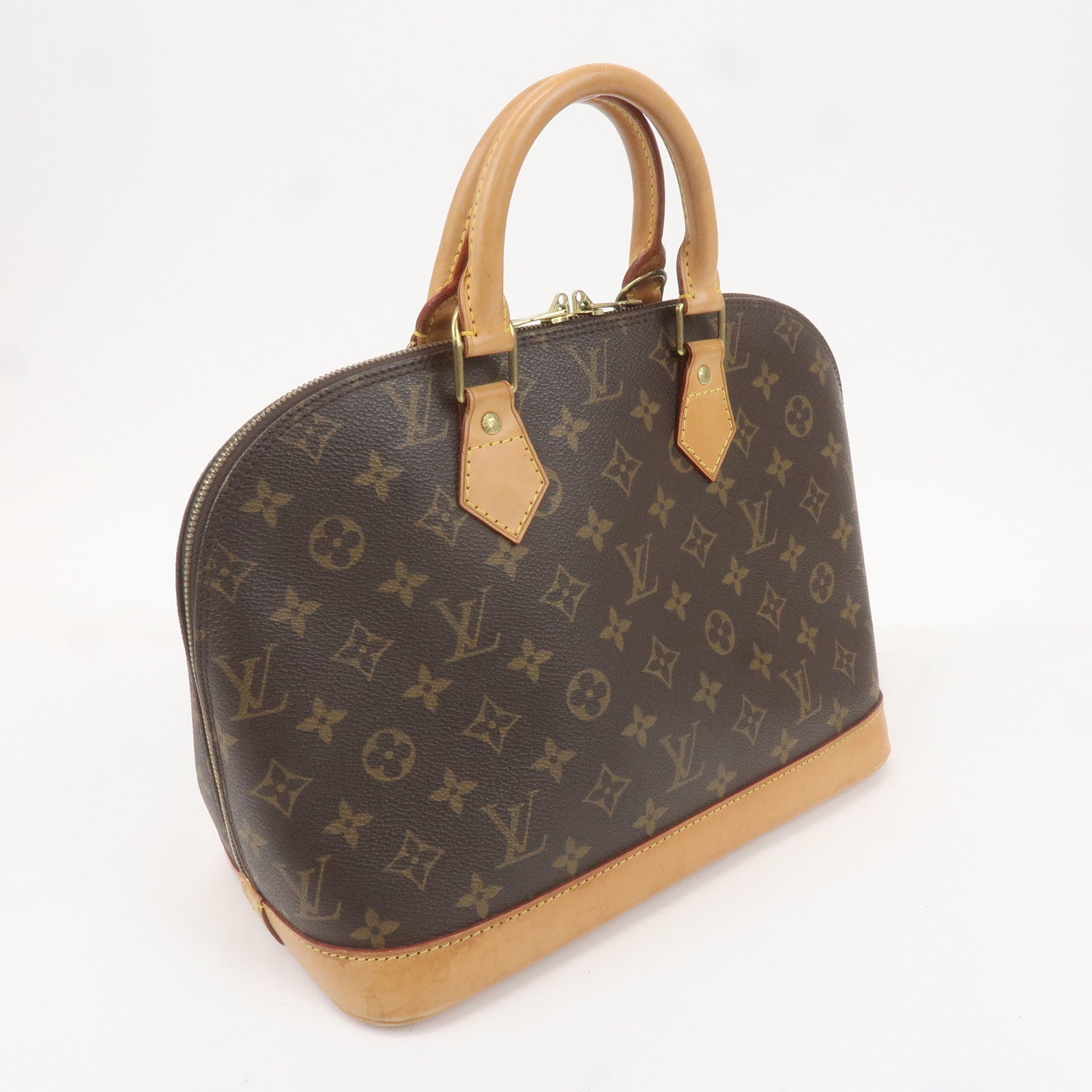 Louis Vuitton Monogram Alma Hand Bag Brown M51130