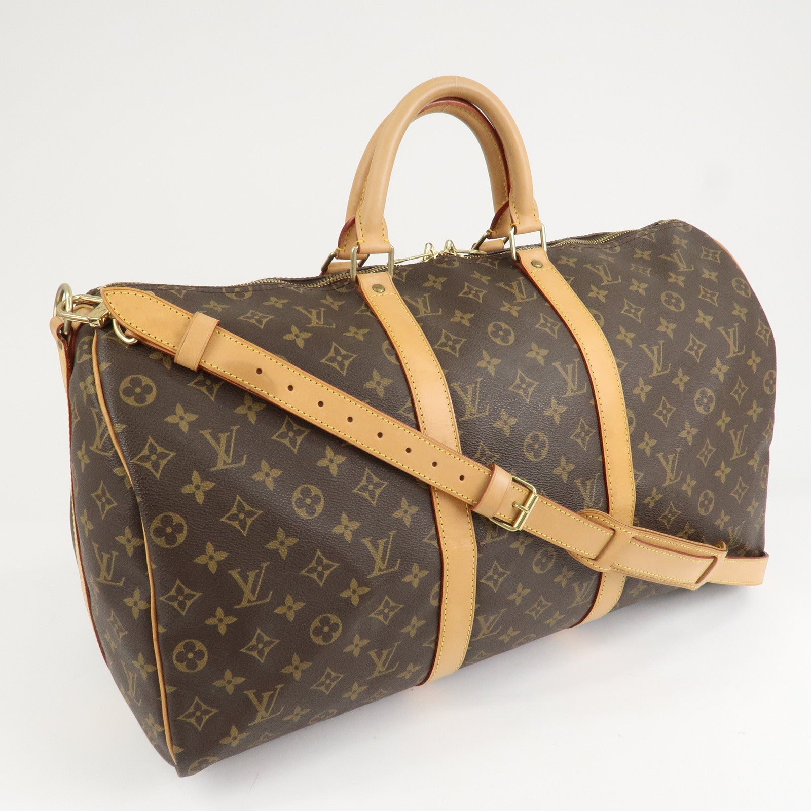 Louis Vuitton Monogram Keep All Bandouliere 50 Boston Bag M41416 Used