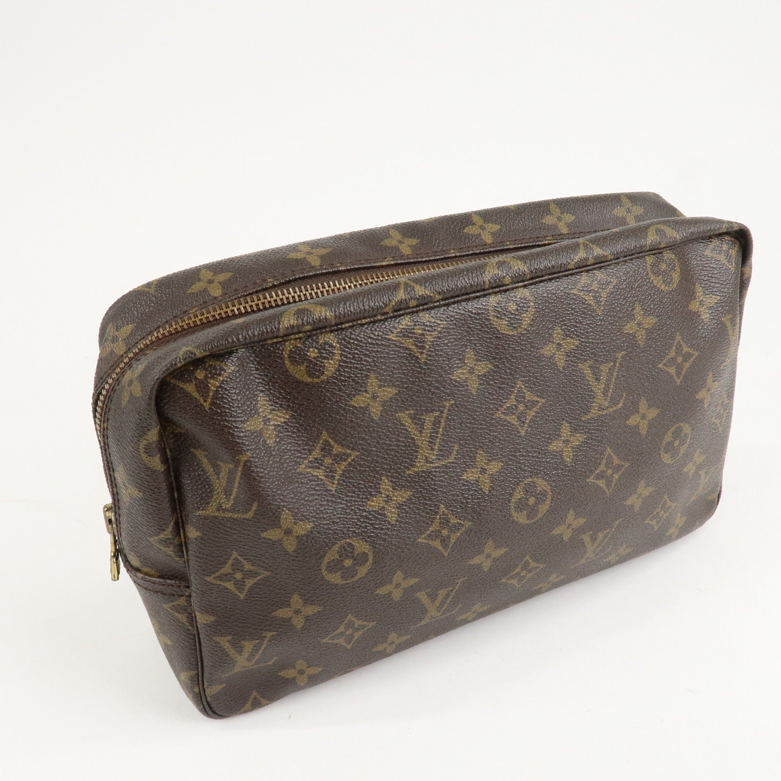 Louis Vuitton Monogram Trousse Toilette 28 Pouch Brown M47522 Used