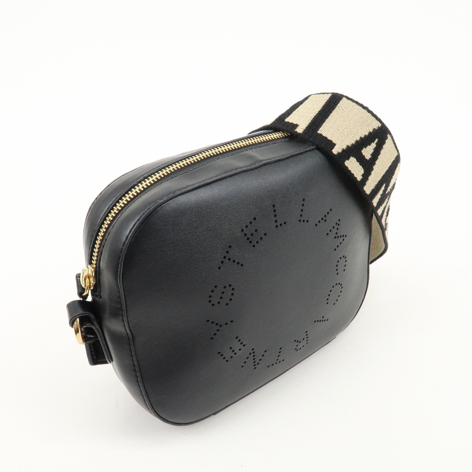 STELLA McCARTNEY Leather Shoulder Bag Black