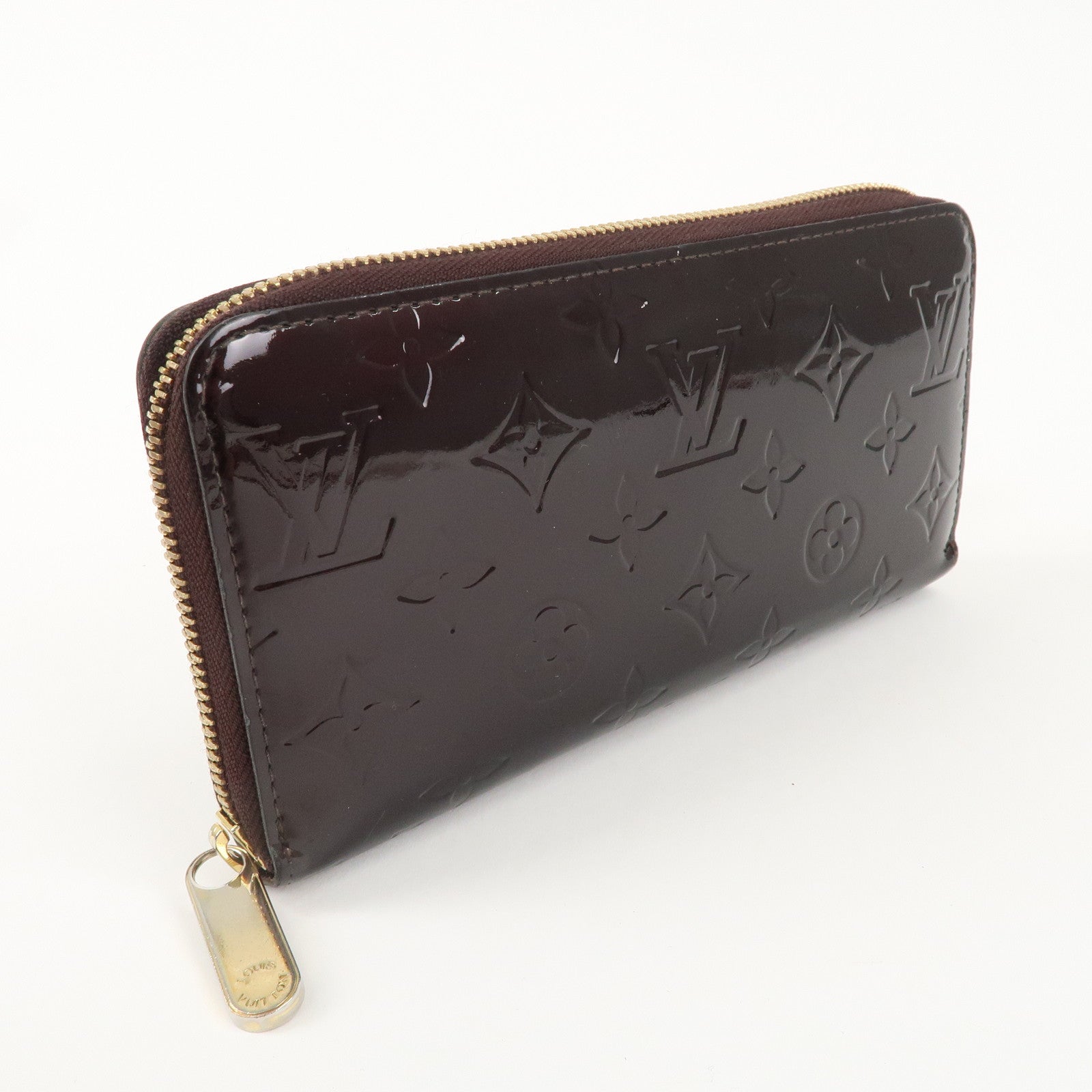 Louis Vuitton Monogram Vernis Zippy Long Wallet Amarante M90416