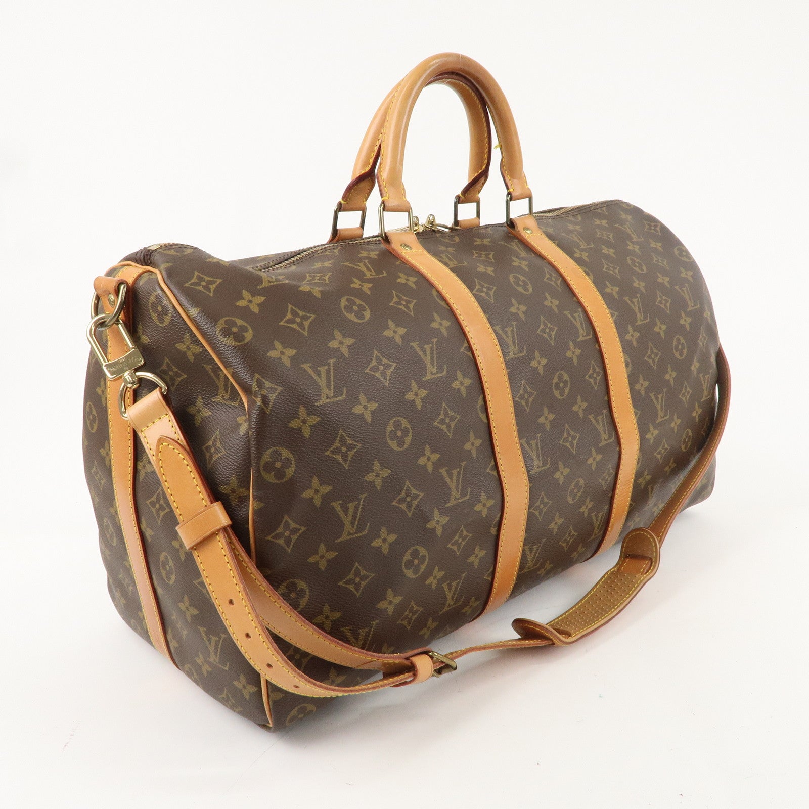 Louis Vuitton Monogram Keep All Bandoulier 50 Boston Bag M41416