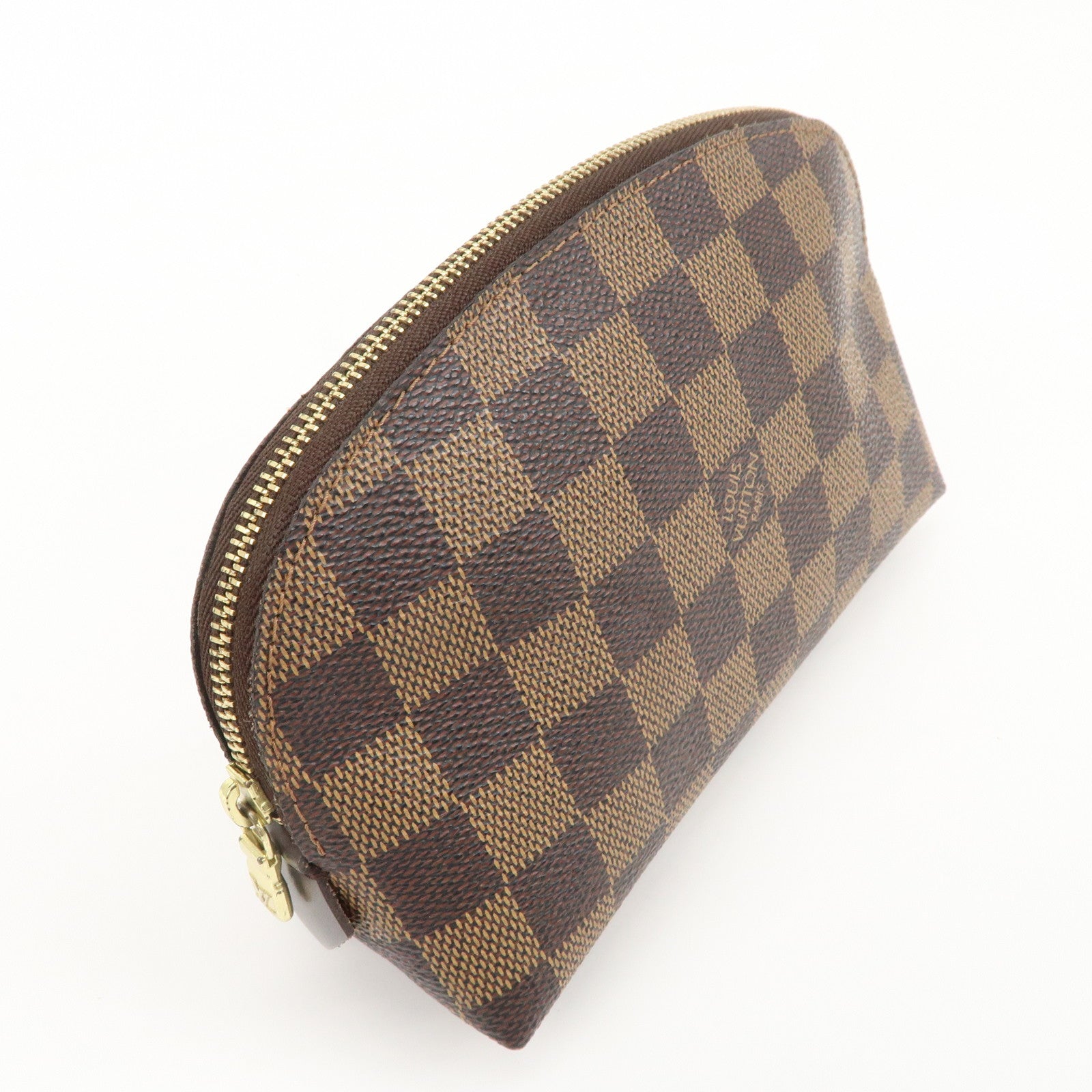 Louis Vuitton Damier Pochette Cosmetic Pouch Brown N47516 Used