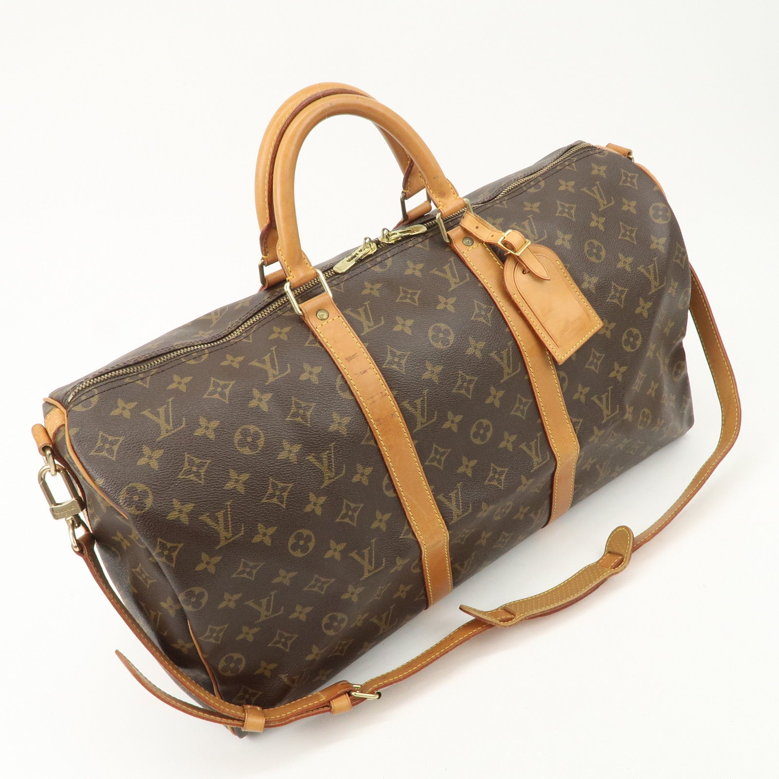 Louis Vuitton Monogram Keep All Bandouliere50 Boston Bag M41416 Used