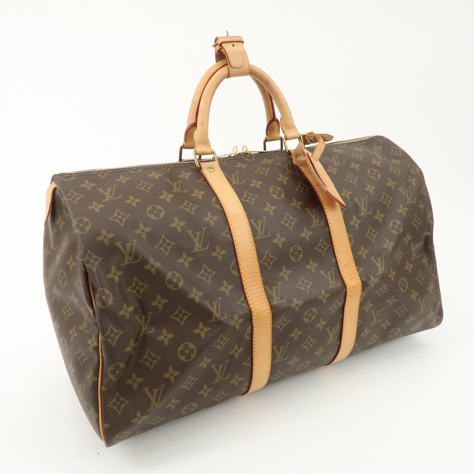 Louis Vuitton Monogram Keep All 50 Boston Bag Brown M41426