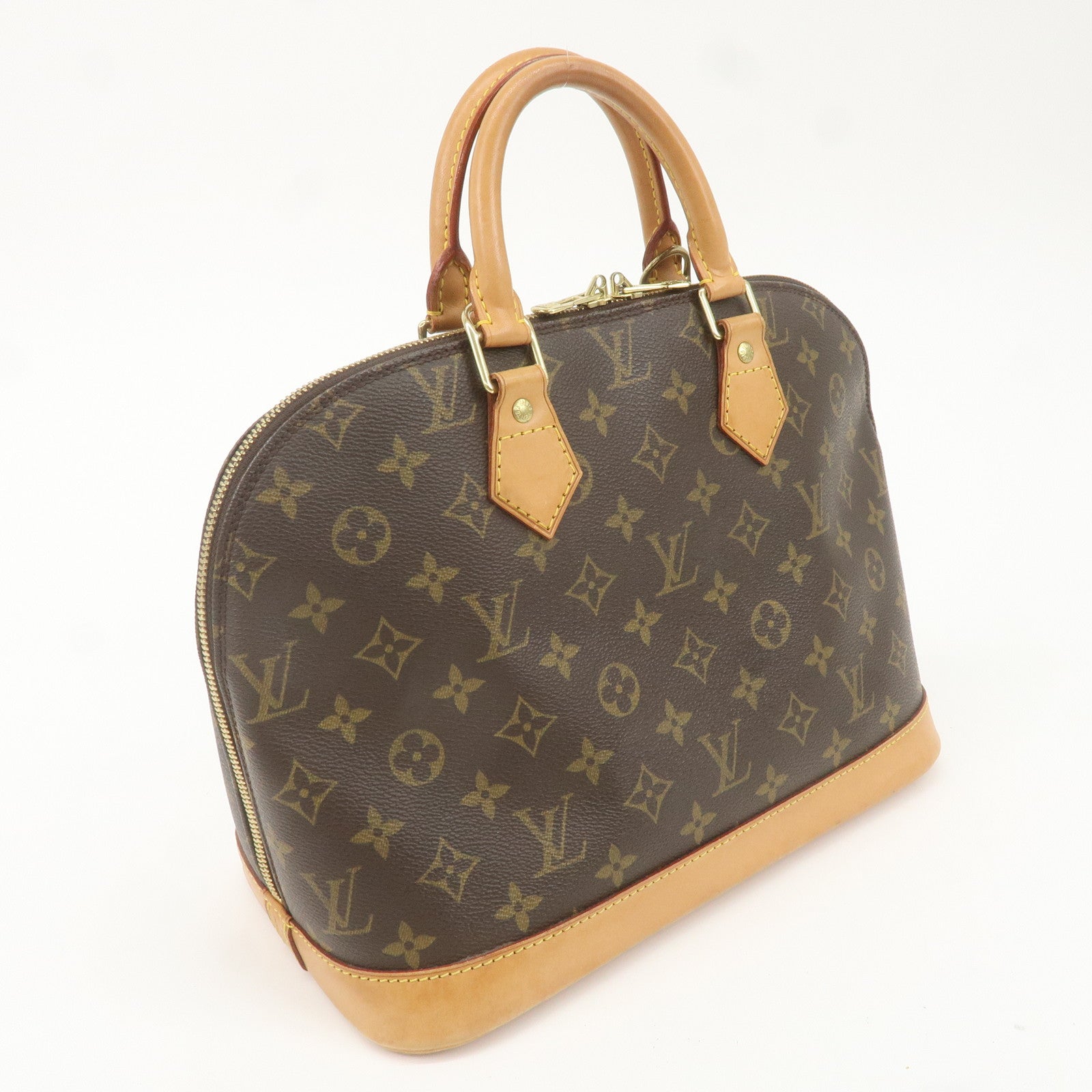 Louis Vuitton Monogram Alma Hand Bag Brown M51130