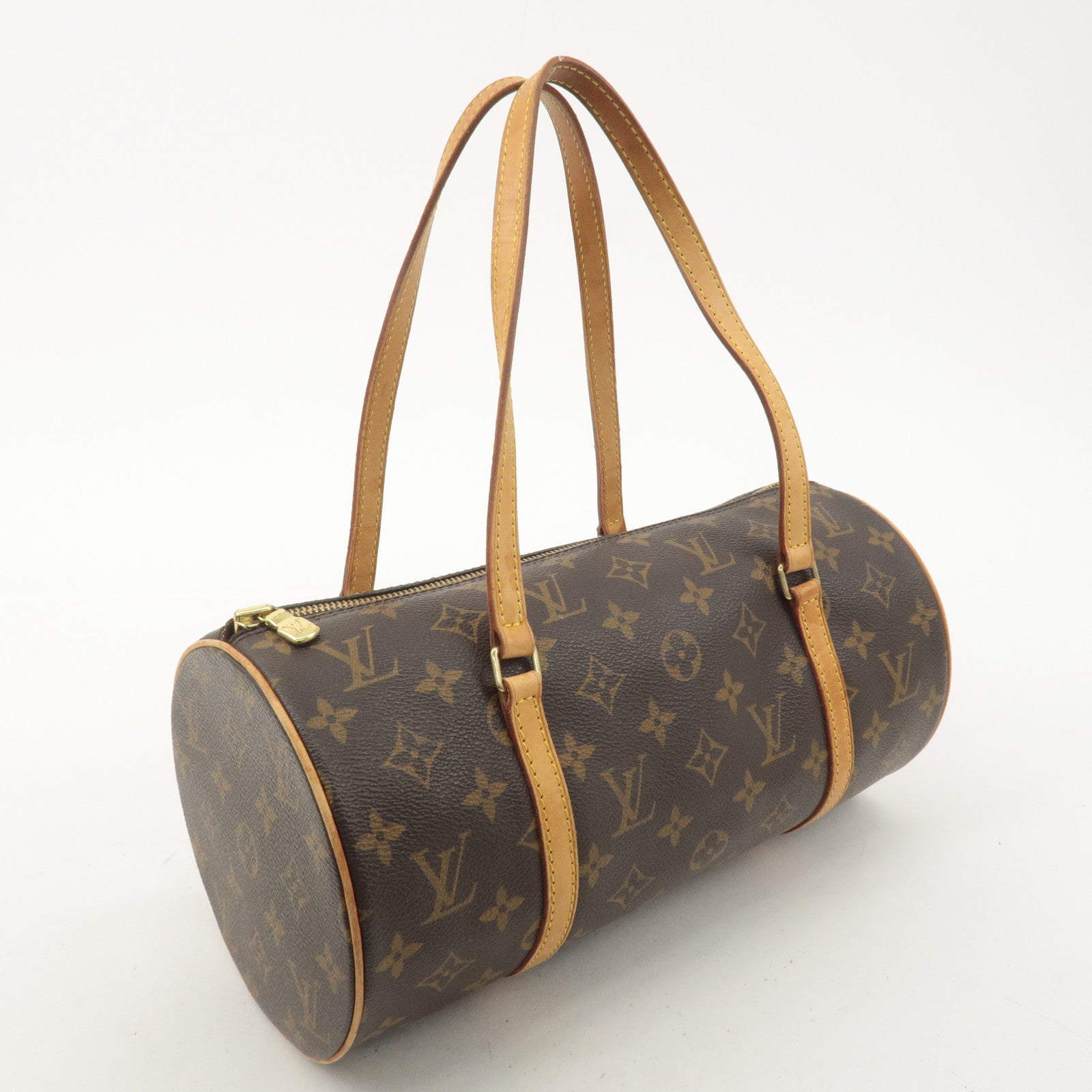 Louis Vuitton Monogram Papillon 30 Hand Bag Brown M51385