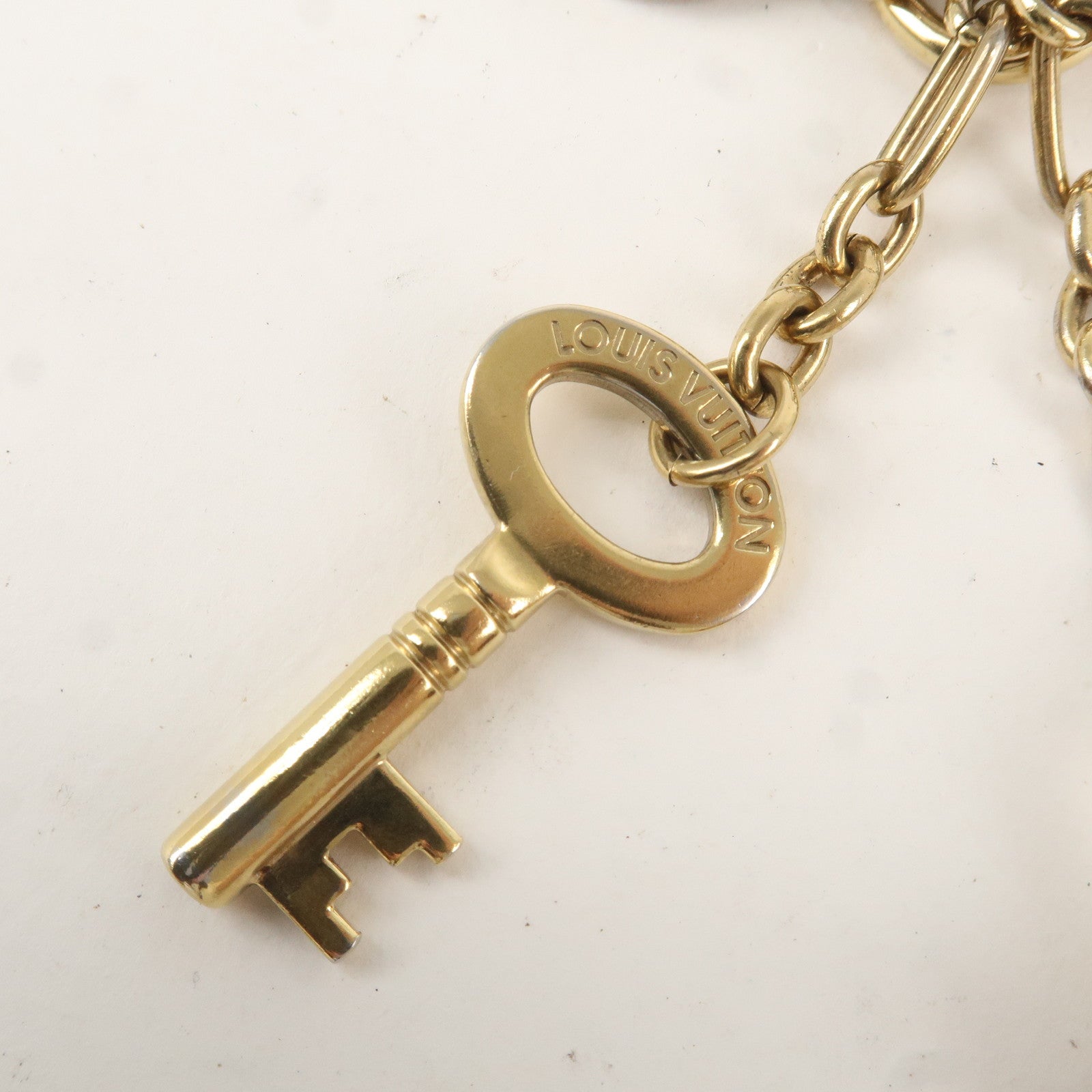 Louis Vuitton Porte Cles Cadena Bag Charm Key Charm Gold M60073