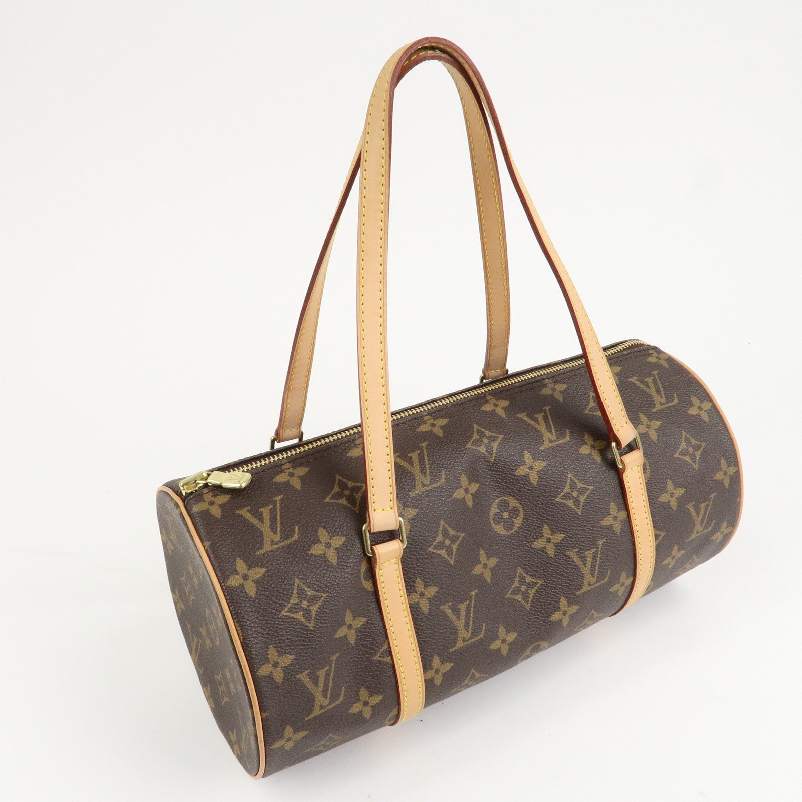 Louis Vuitton Monogram Papillon 30 Hand Bag Brown M51385 Used