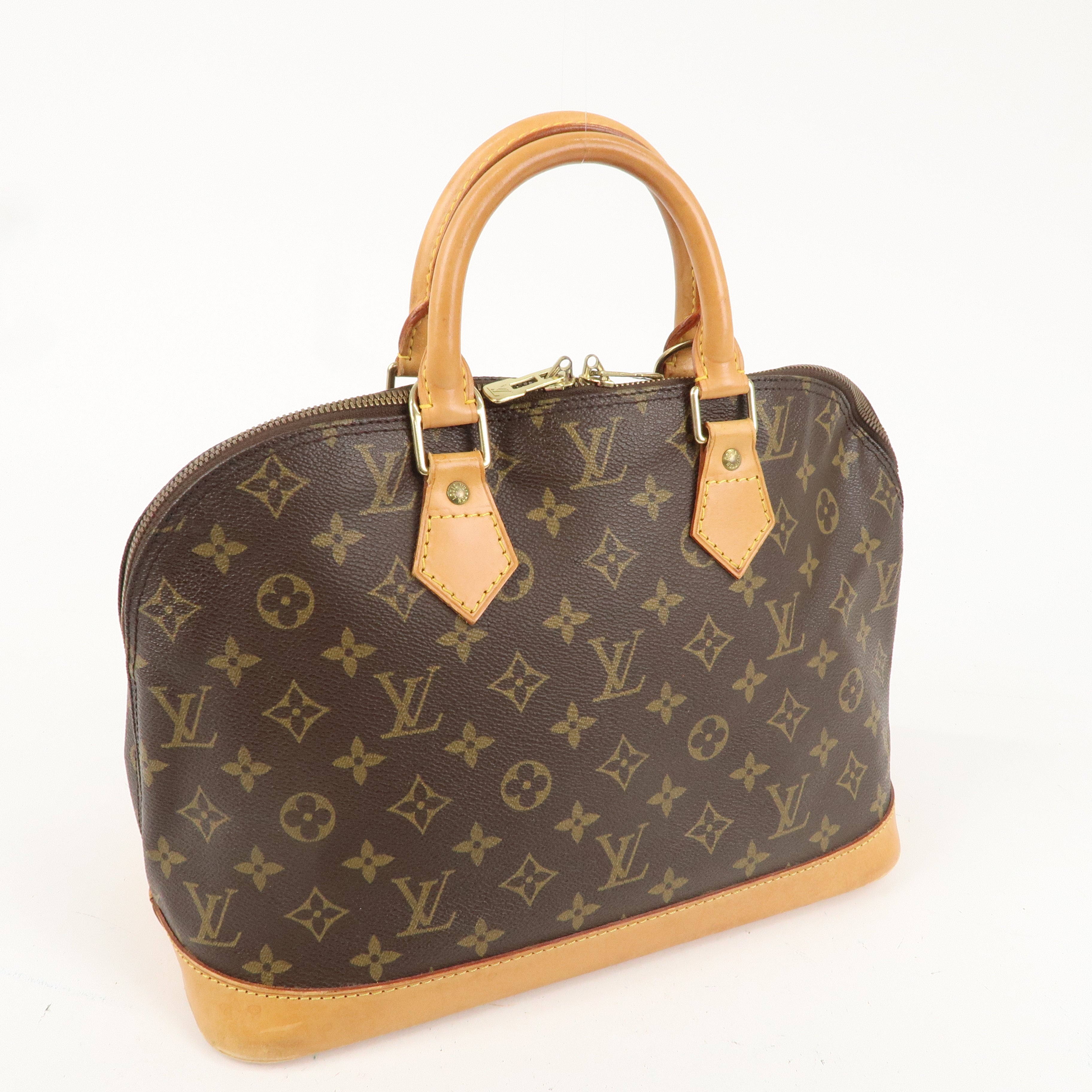 Louis Vuitton Monogram Alma Hand Bag Brown M51130