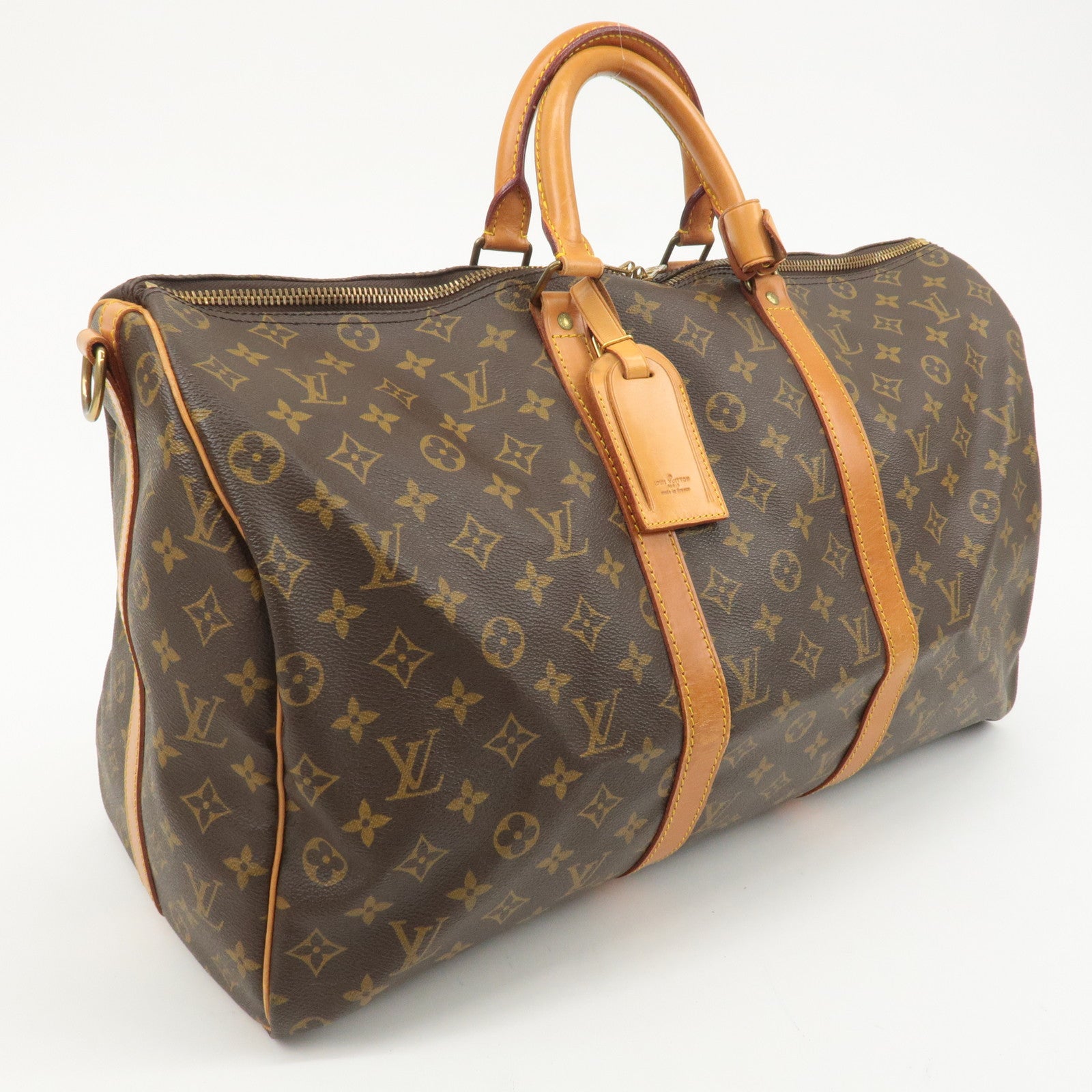 Louis Vuitton Monogram Keep All Bandoulier 50 Boston Bag M41416