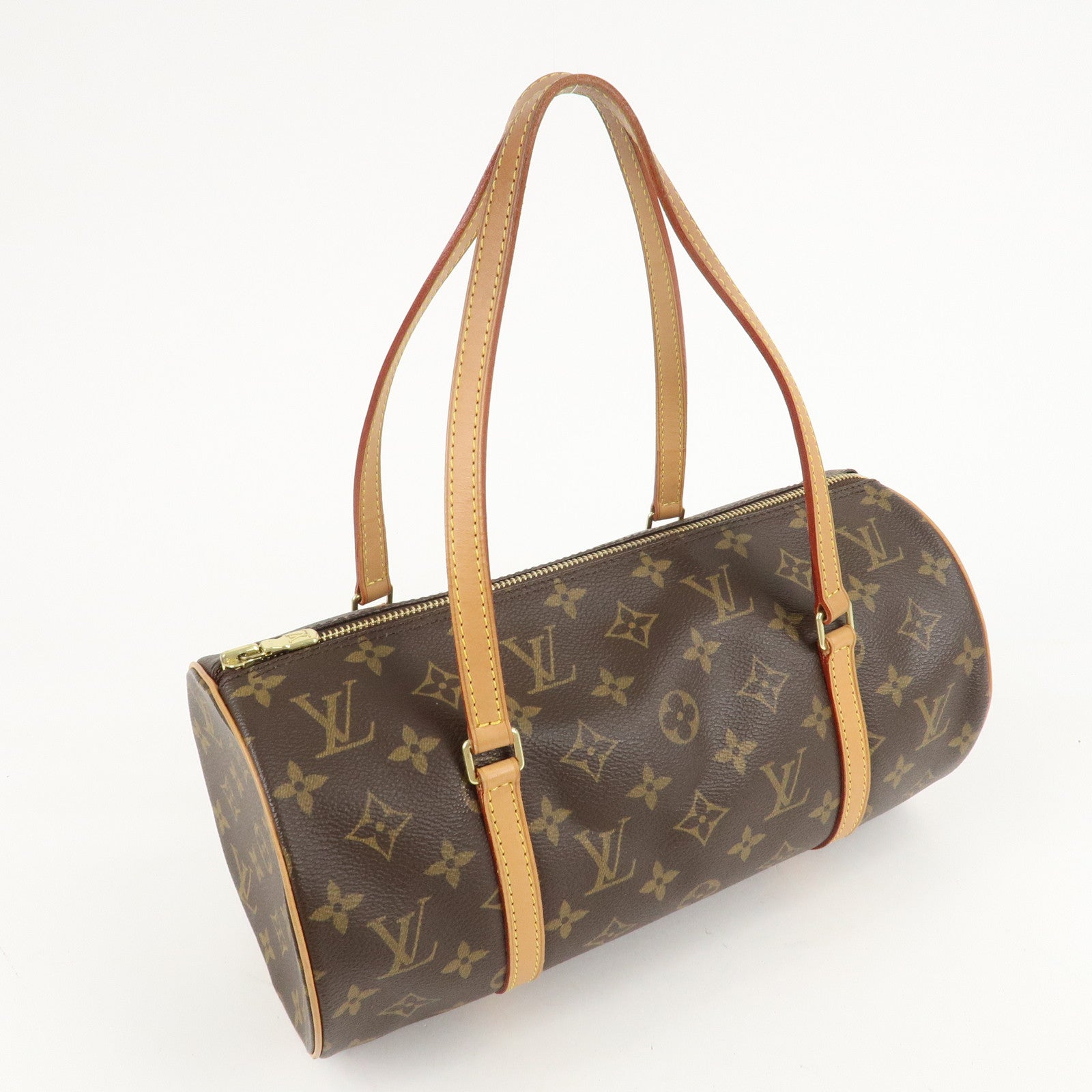 Louis Vuitton Monogram Papillon 30 Hand Bag New Style Brown M51385 Used