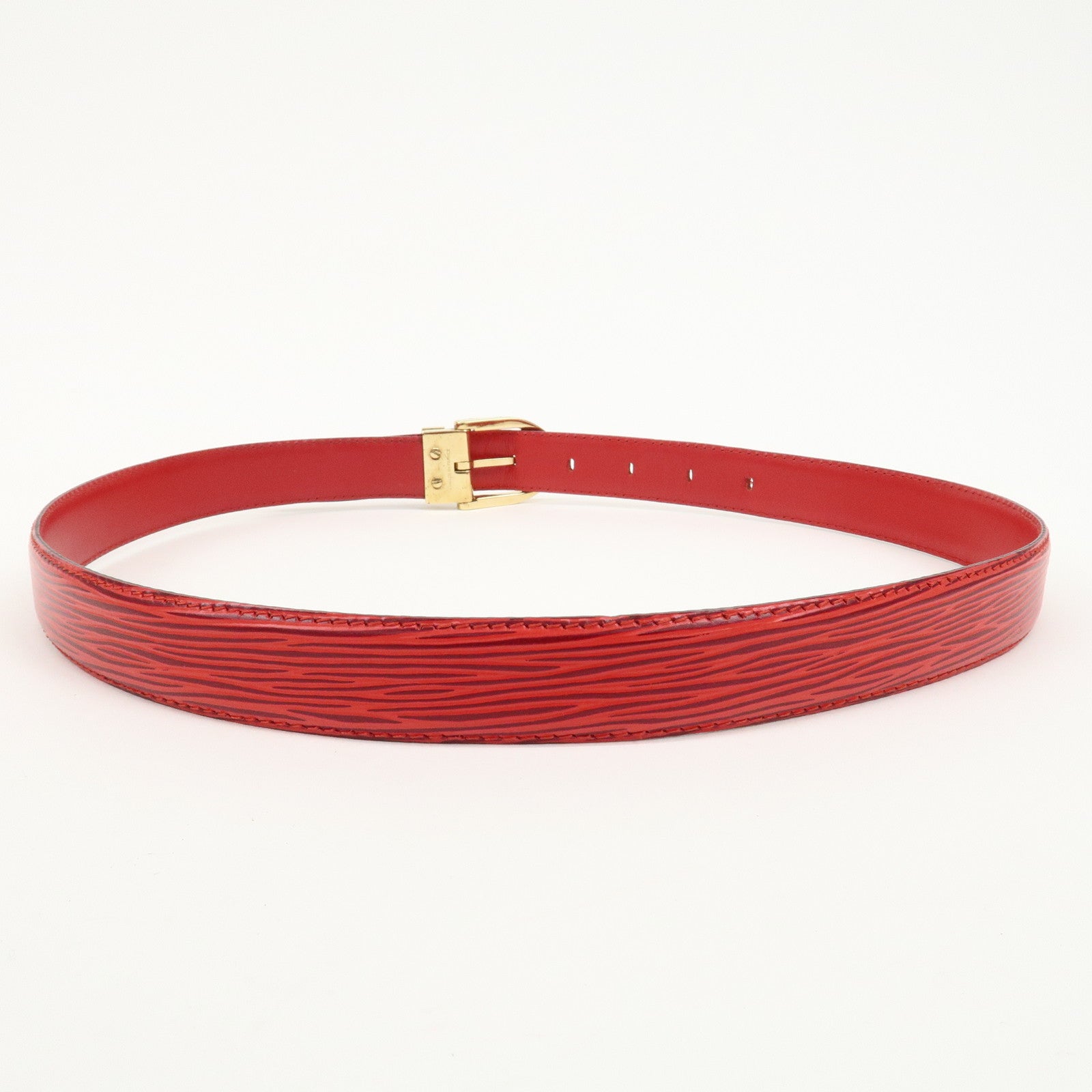 Louis Vuitton Epi Santulle Classic Belt 85/34 Red R15007