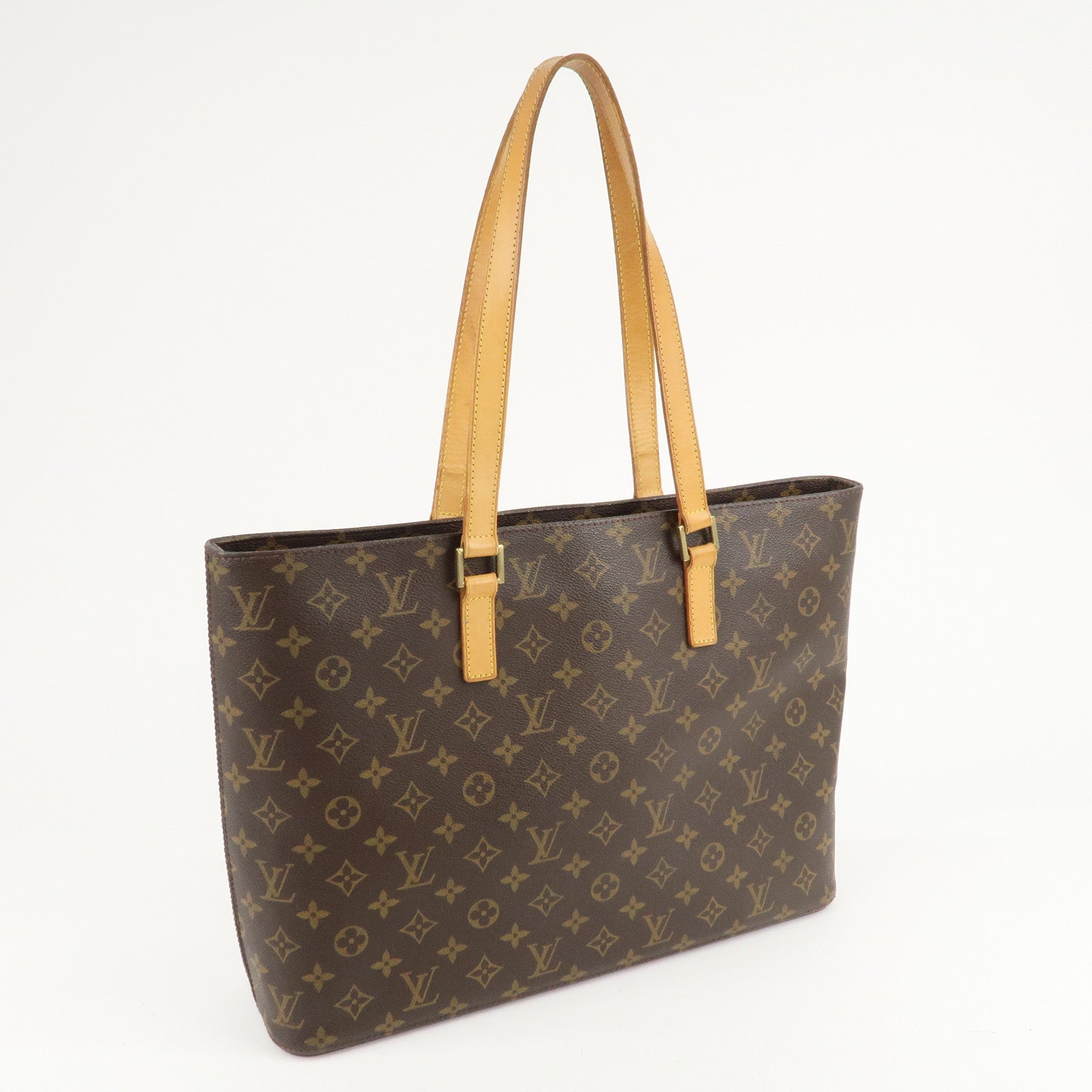 Louis Vuitton Monogram Luco Tote Bag Hand Bag Brown M51155 Used