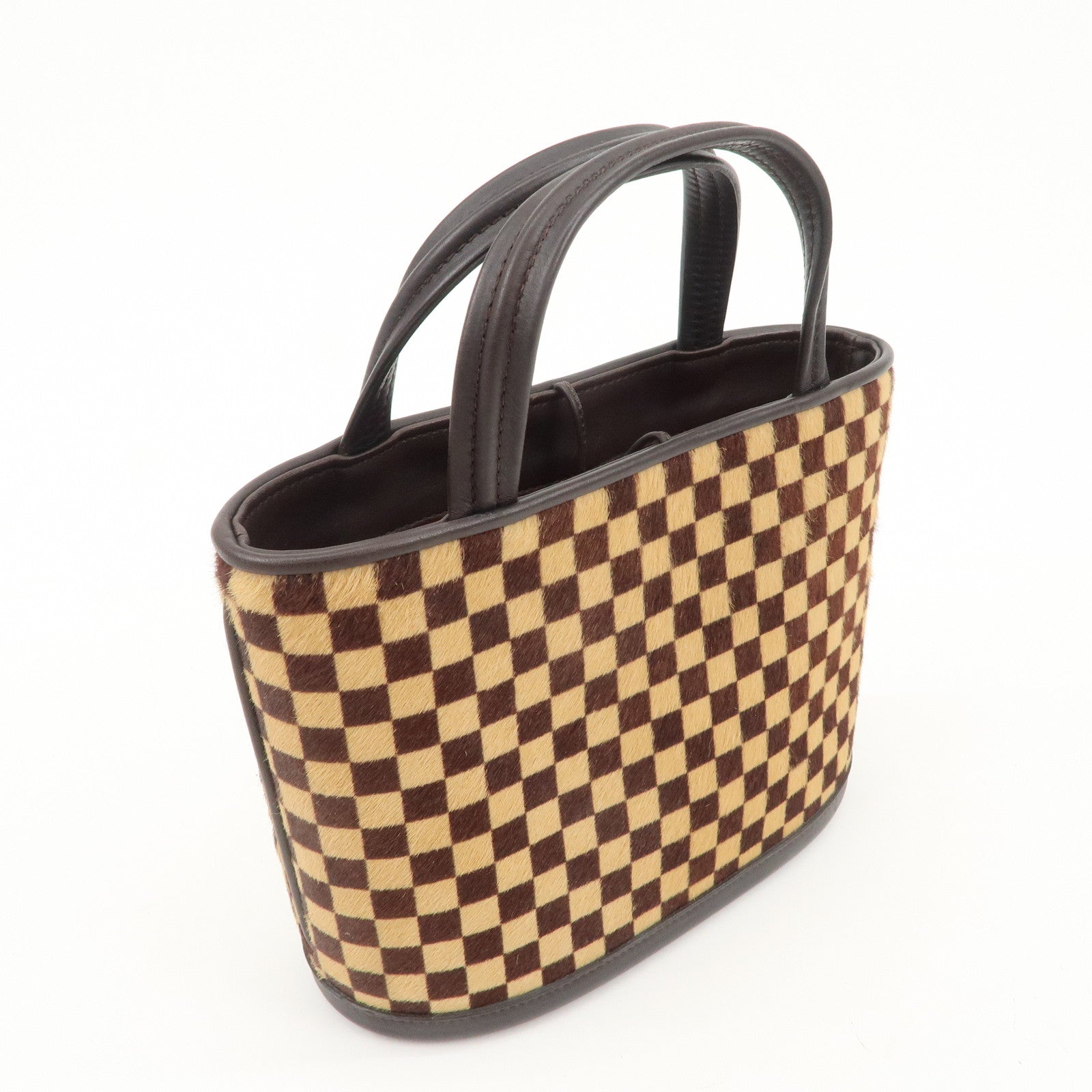 Louis Vuitton Damier Sauvage Impala Hand Bag Brown M92133