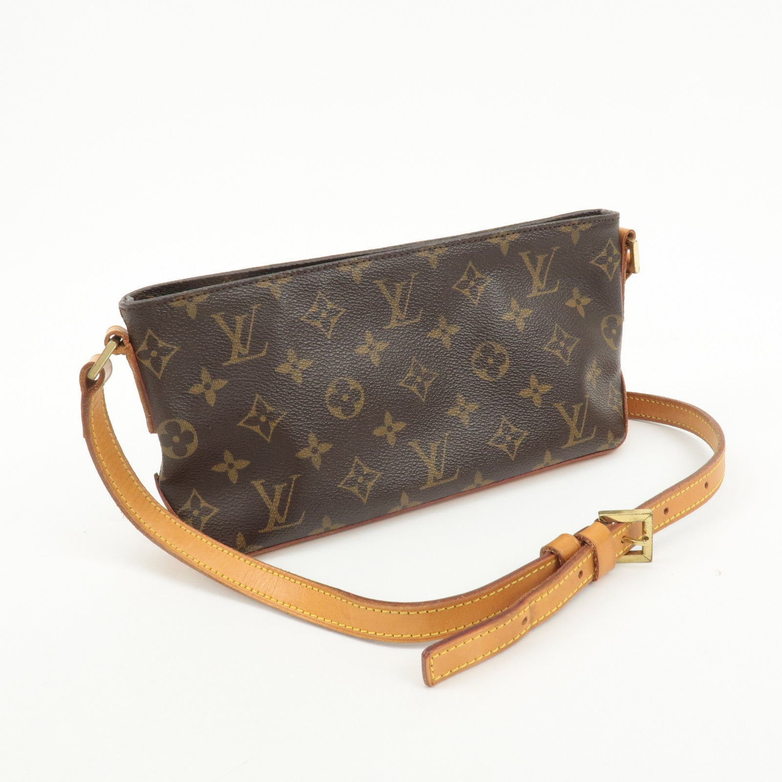 Louis Vuitton Monogram Trotteur Shoulder Bag Brown M51240 Used