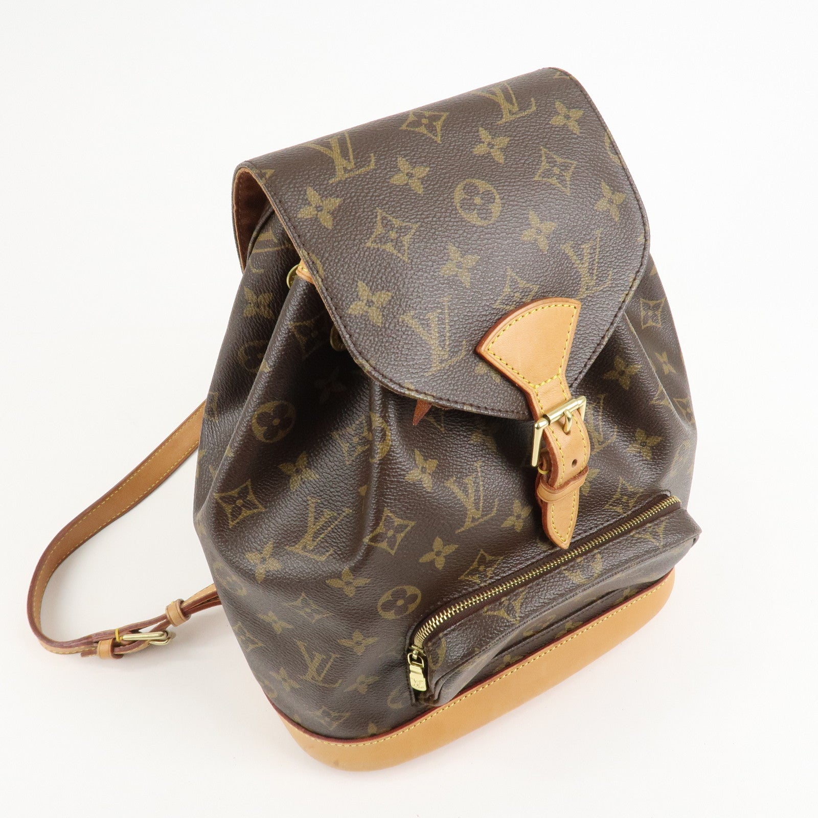 Louis Vuitton Monogram Montsouris MM Back Pack Bag M51136 Used