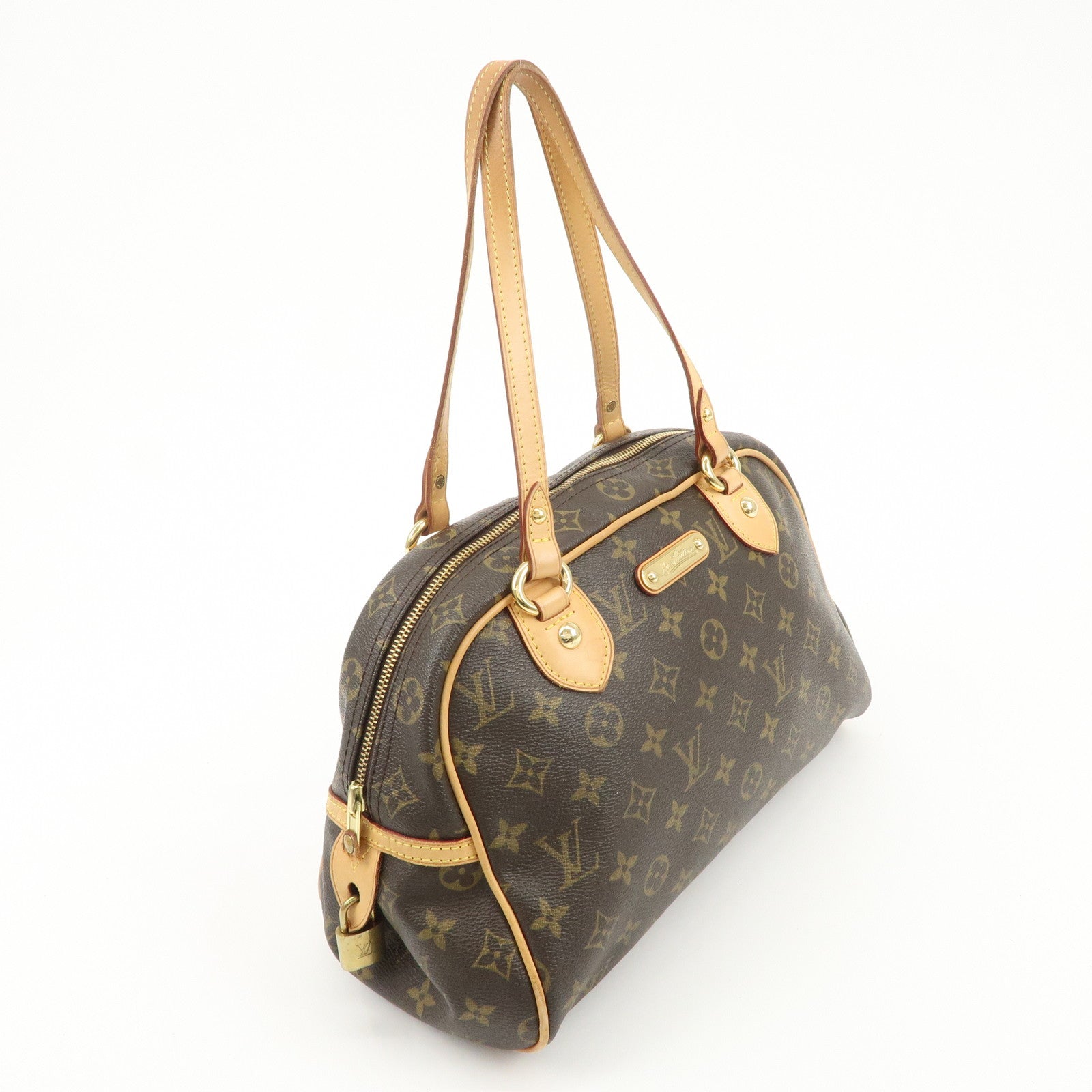 Louis Vuitton Monogram Montorgueil PM Hand Bag Brown M95565 Used