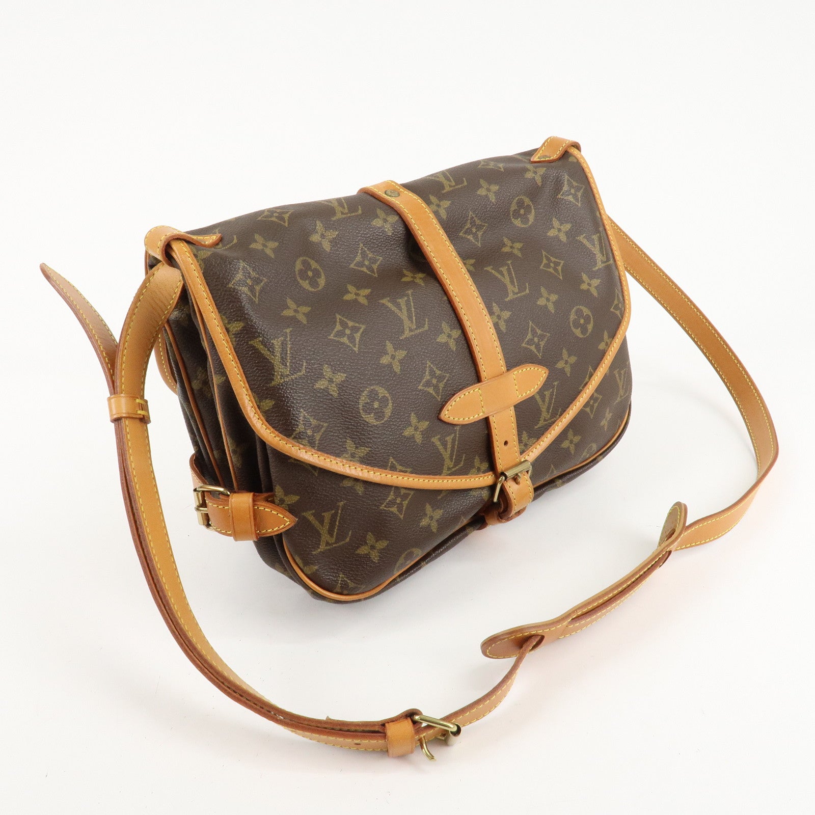 Louis Vuitton Monogram Saumur 30 Crossbody Bag Brown M42256 Used