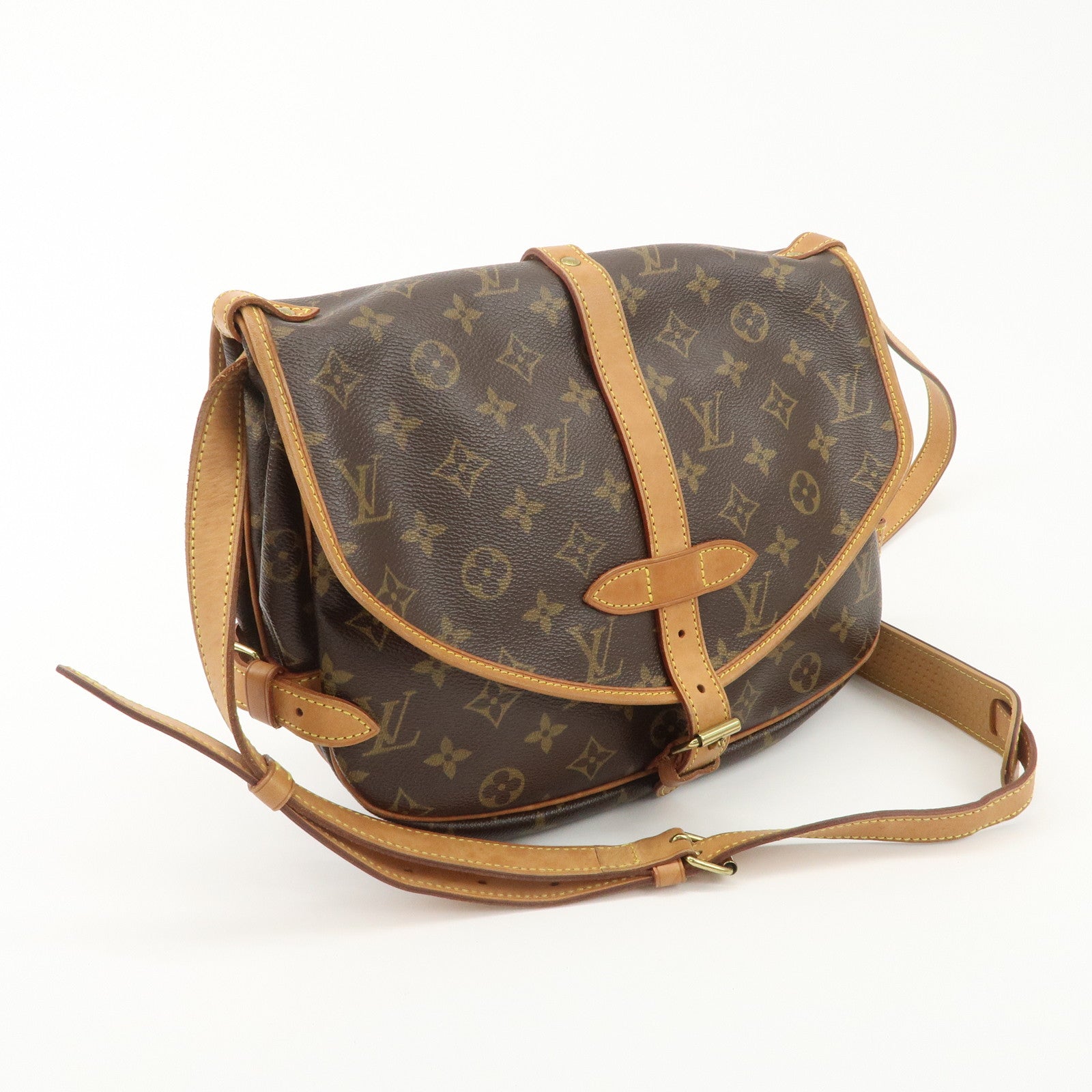 Louis Vuitton Monogram Saumur 30 Crossbody Bag Brown M42256 Used