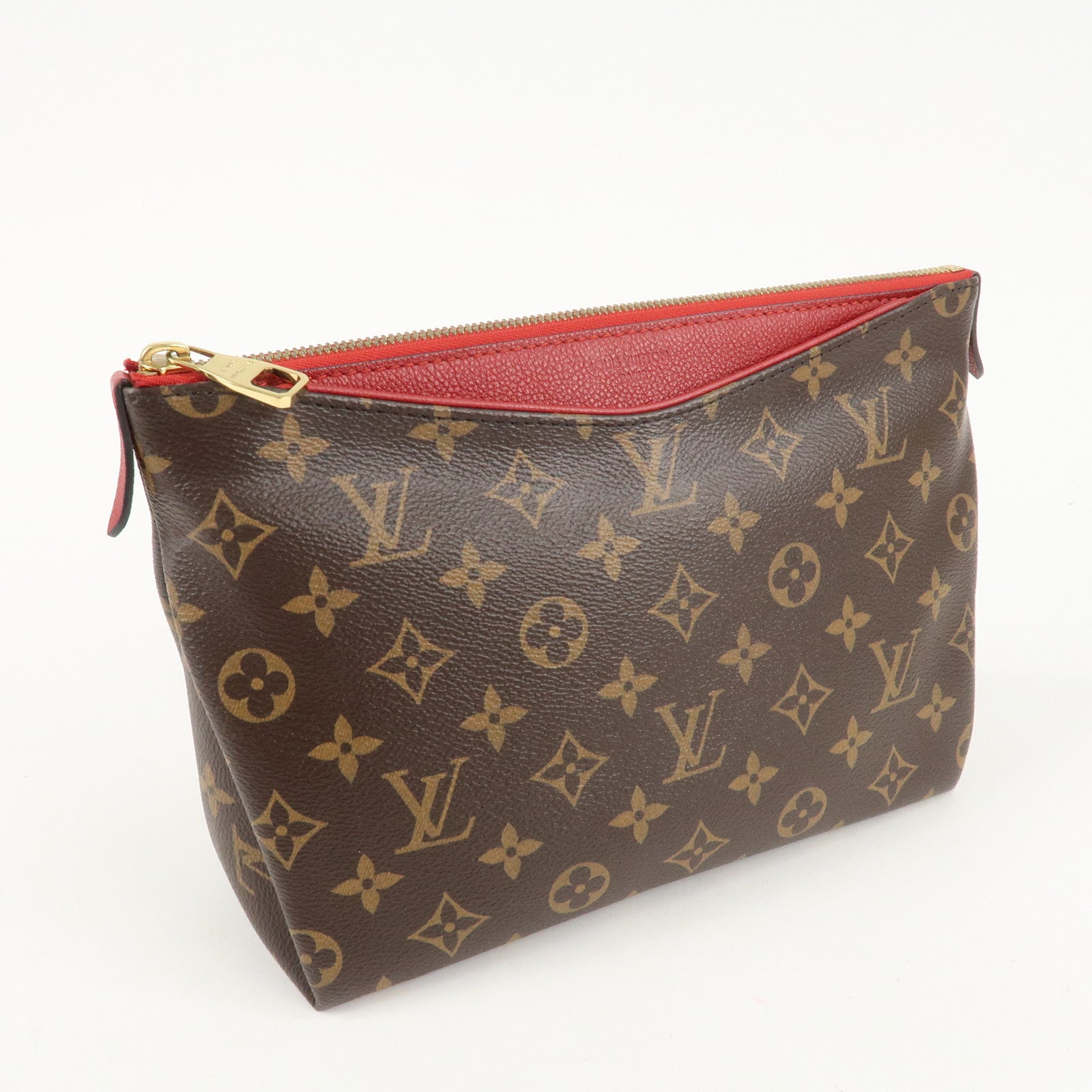 Louis Vuitton Monogram Pallas Beauty Case Brown Red M64123 Used