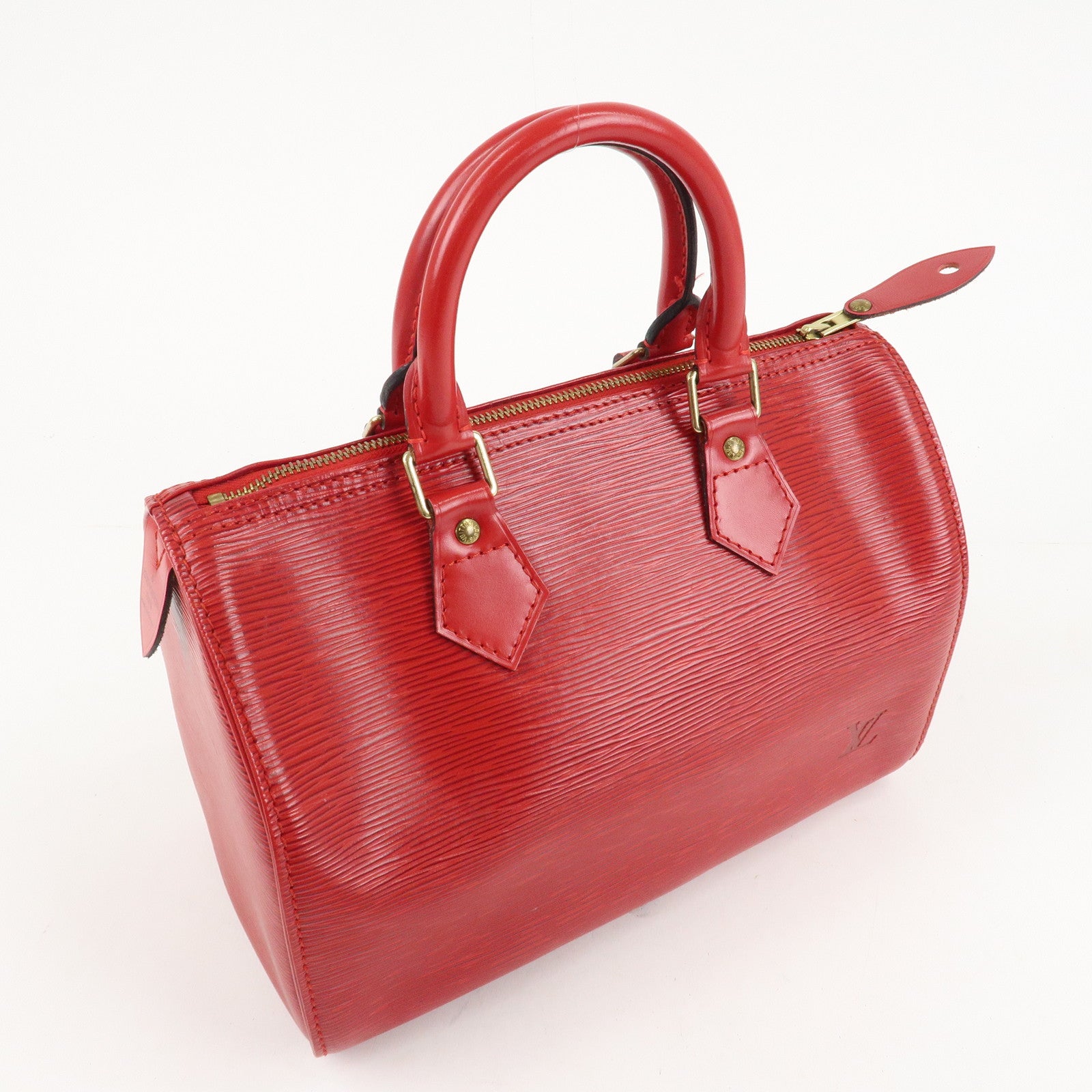 Louis Vuitton Epi Speedy 25 Hand Bag Castilian Red M43017