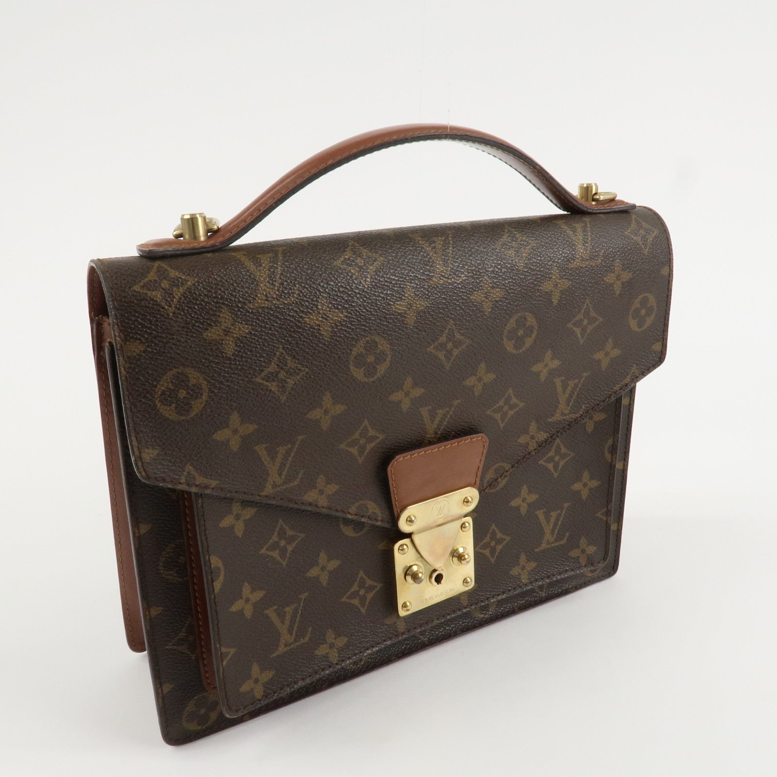 Louis Vuitton Monogram Monceau 28 Hand Bag Brief Case M51185 Used