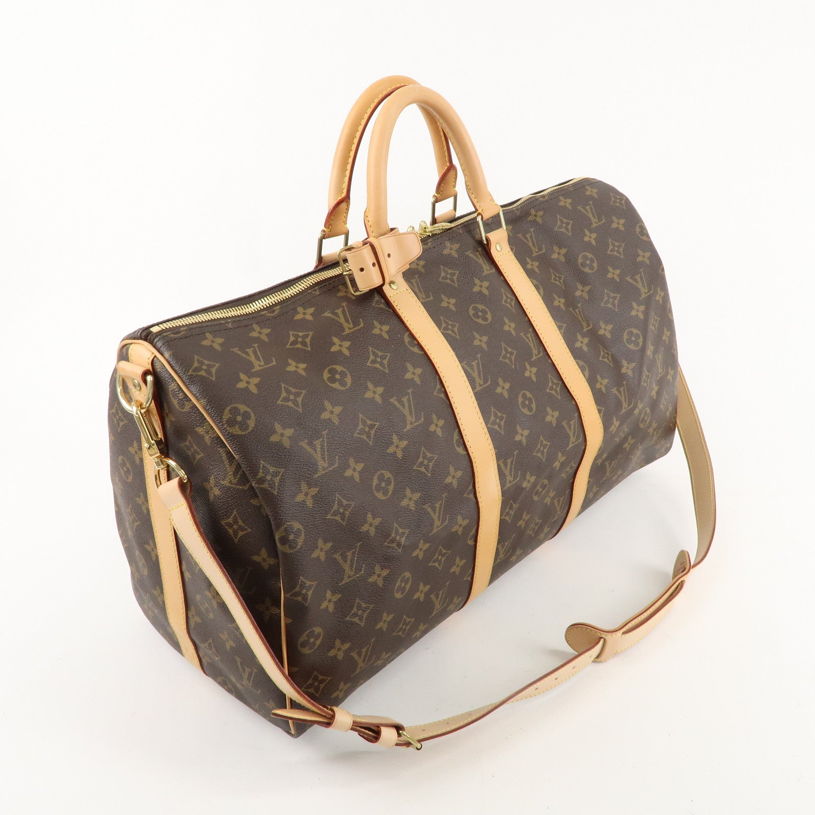 Louis Vuitton Monogram Keep All Bandoulier 50 Boston Bag M41416