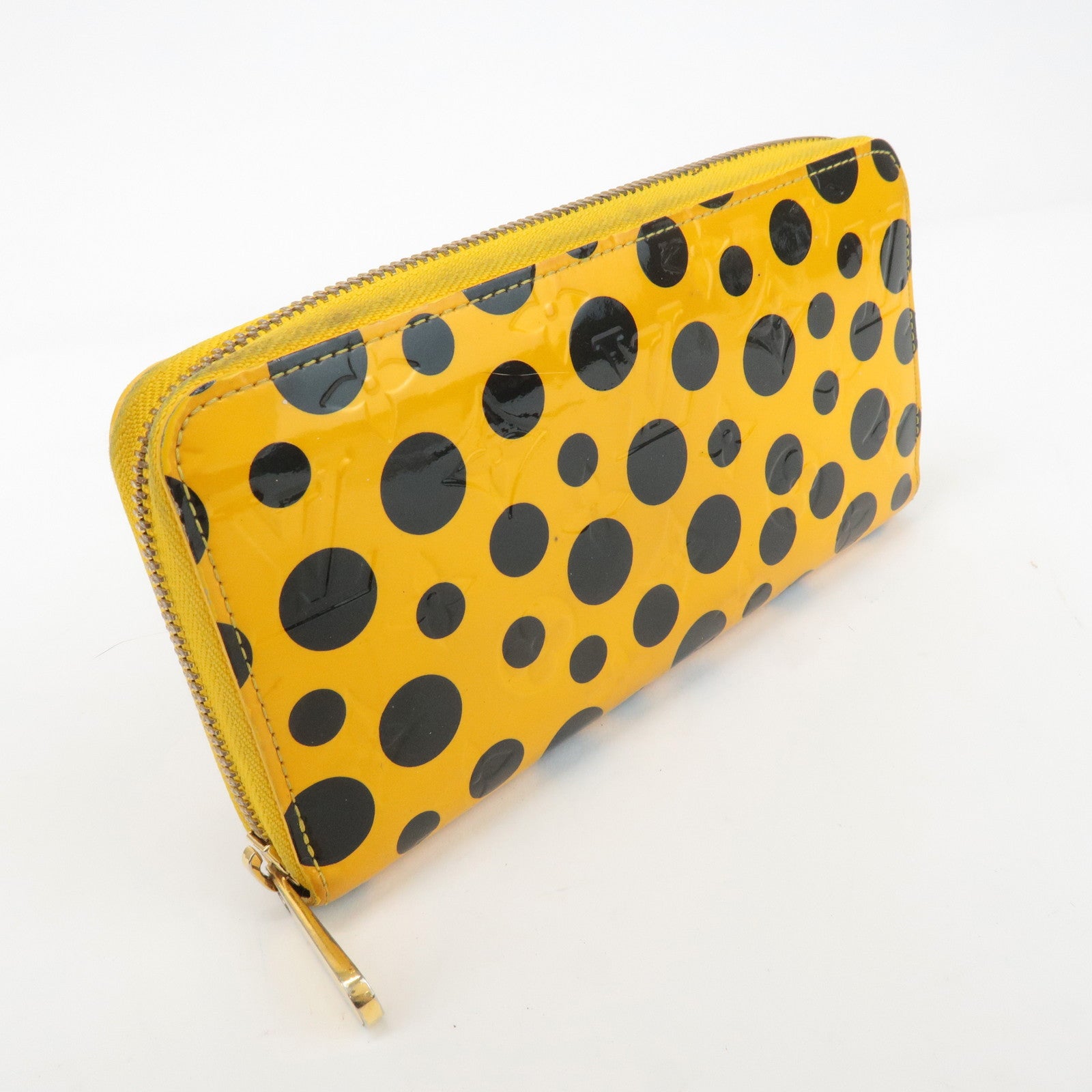 Louis Vuitton Vernis YayoiKusama Dots Infinity Zippy Wallet M91571 Used