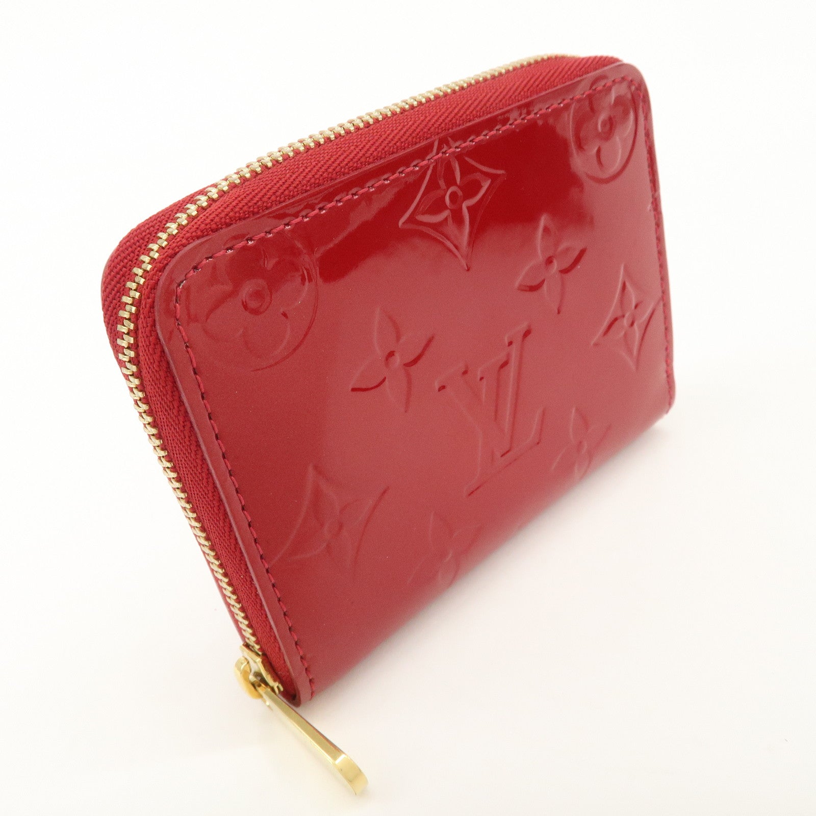 Louis Vuitton Monogram Vernis Zippy Coin Purse M93608 Red Used