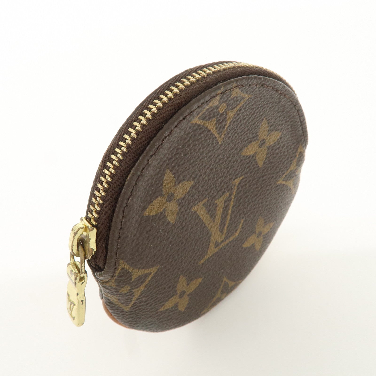 Louis Vuitton Monogram Porte Monnaie Rond Coin Case M61926 Used