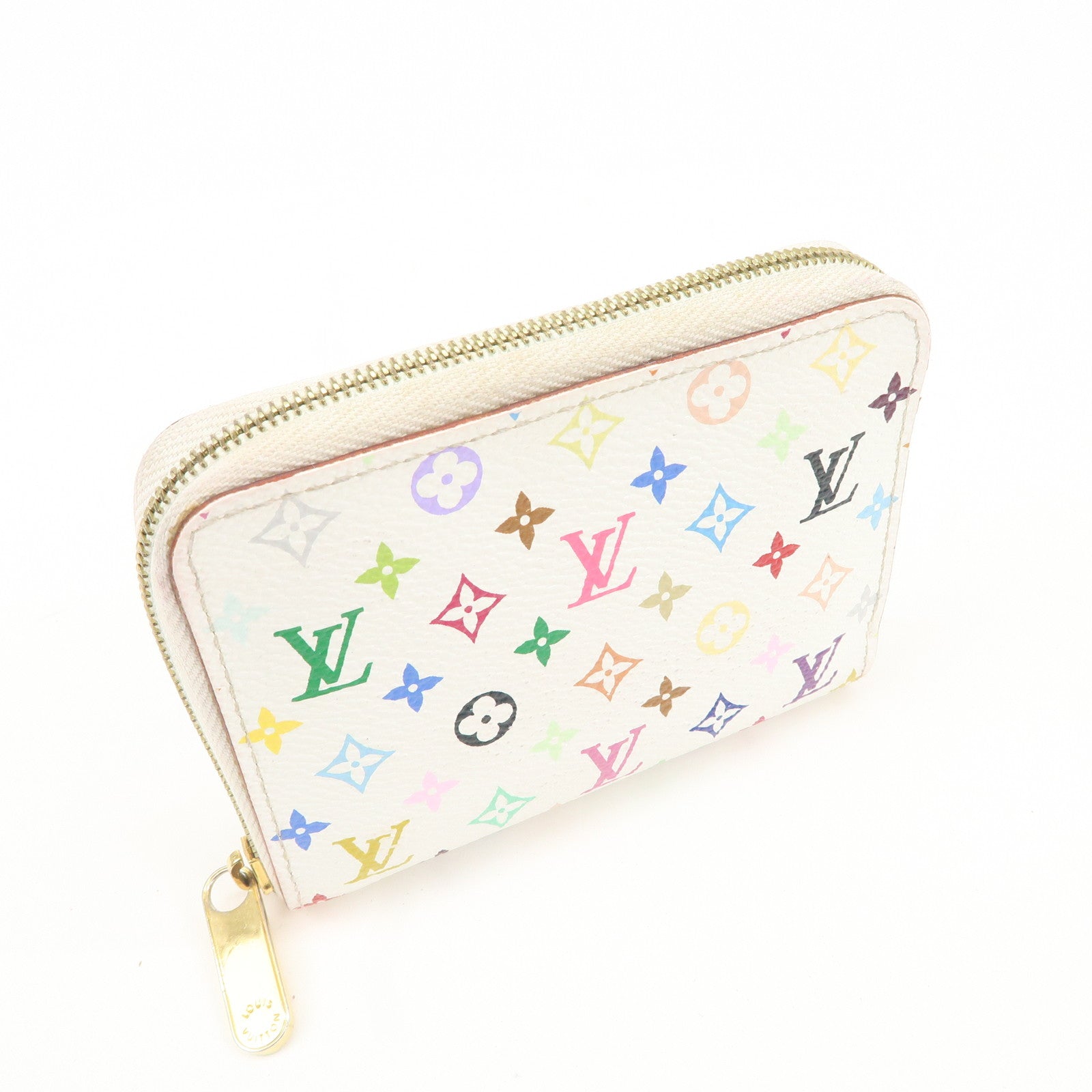 Louis Vuitton Monogram Multi Color Zippy Coin Purse Blanc M93741 Used