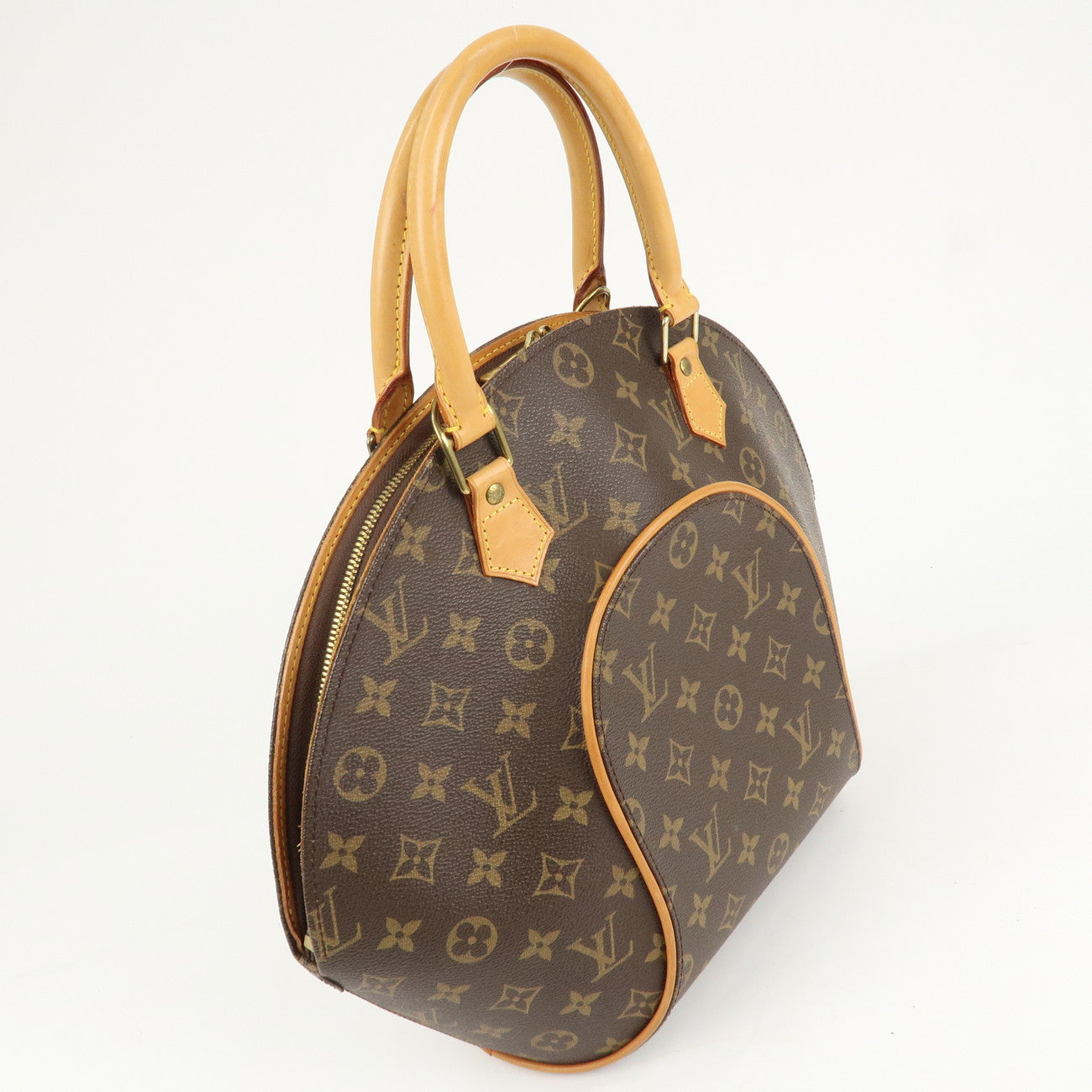 Louis Vuitton Monogram Ellipse MM Hand Bag Brown M51126 Used