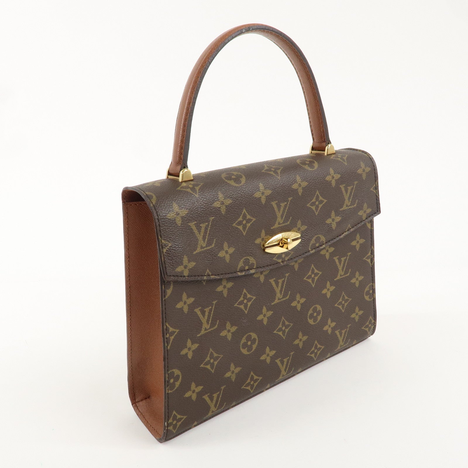 Louis Vuitton Monogram Malesherbes Hand Bag Brown M51379