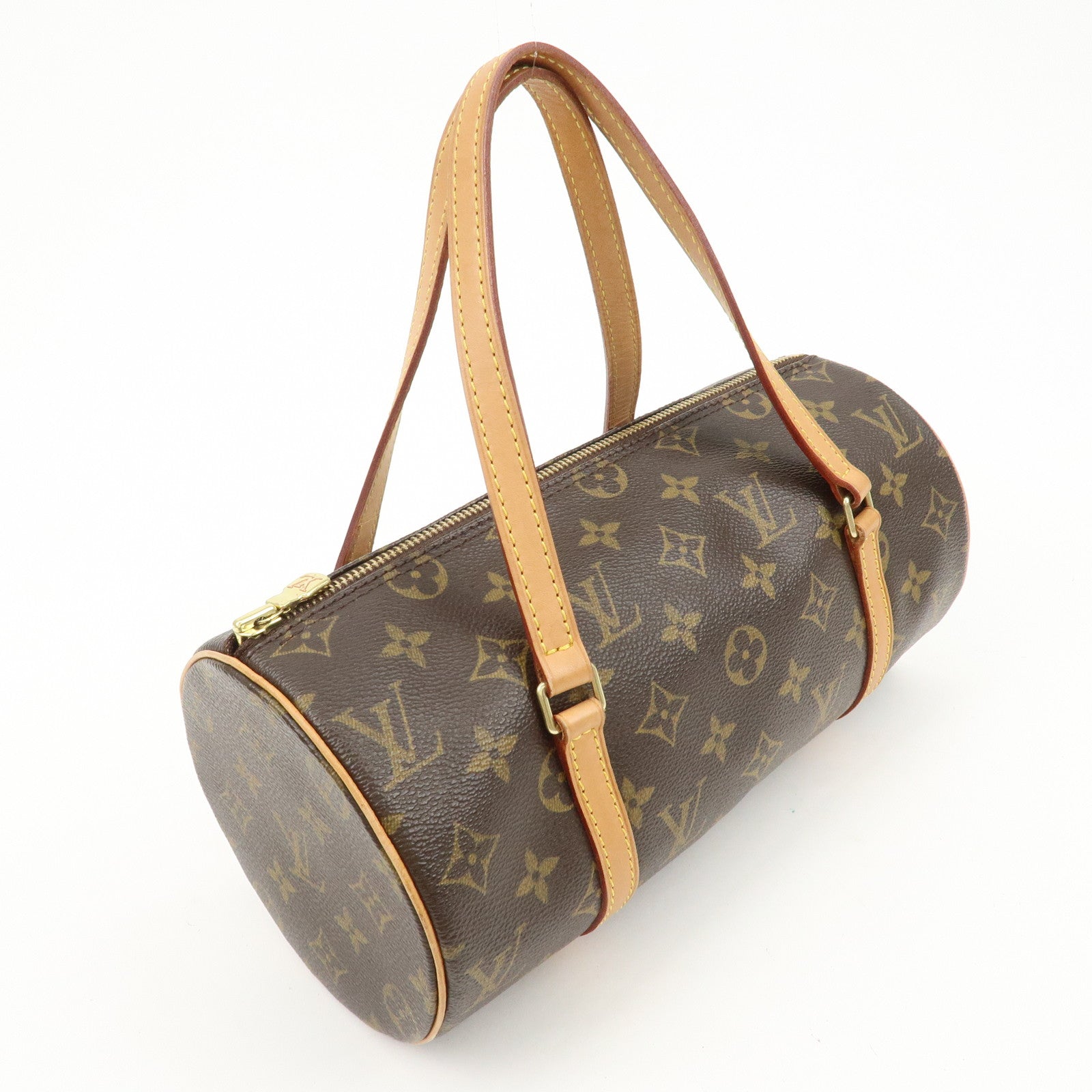 Louis Vuitton Monogram Papillon 26 Hand Bag Brown New Style M51386 Used