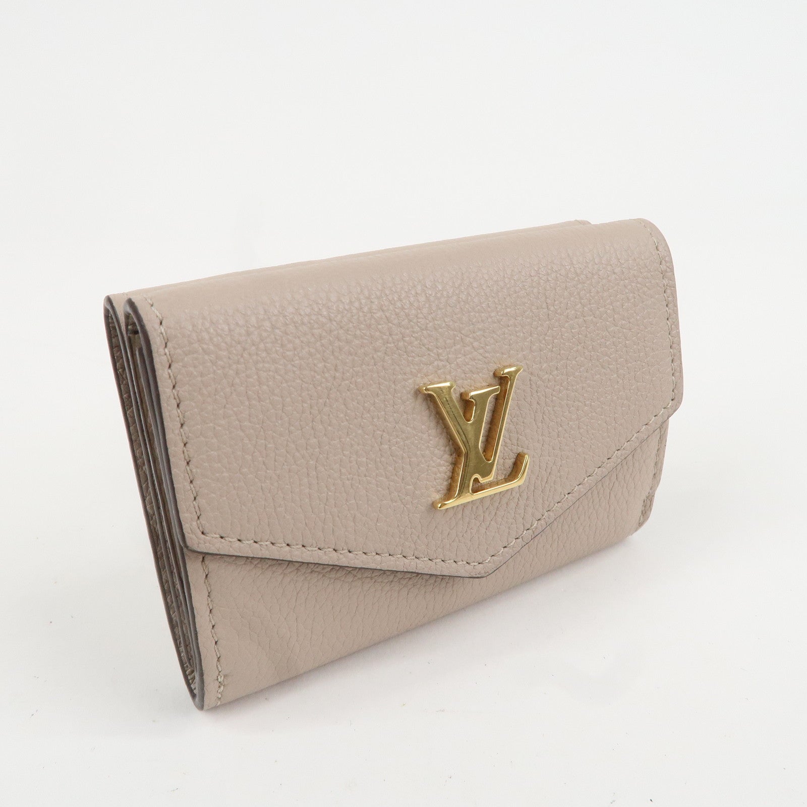 Louis Vuitton Portefeuille Lock Mini Wallet Greige M69340