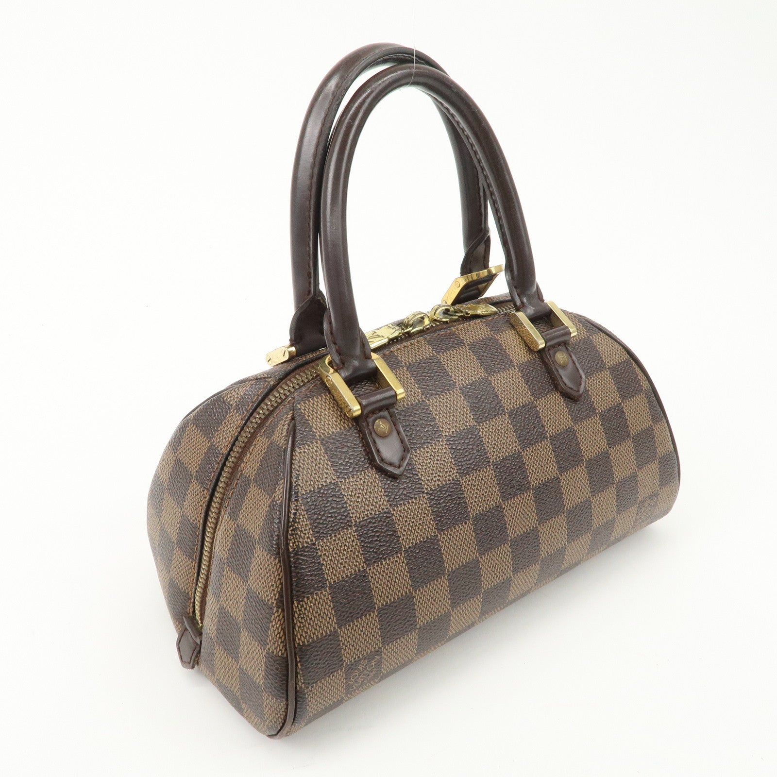 Louis Vuitton Damier Rivera Mini Hand Bag Damier Ebene N41436 Used