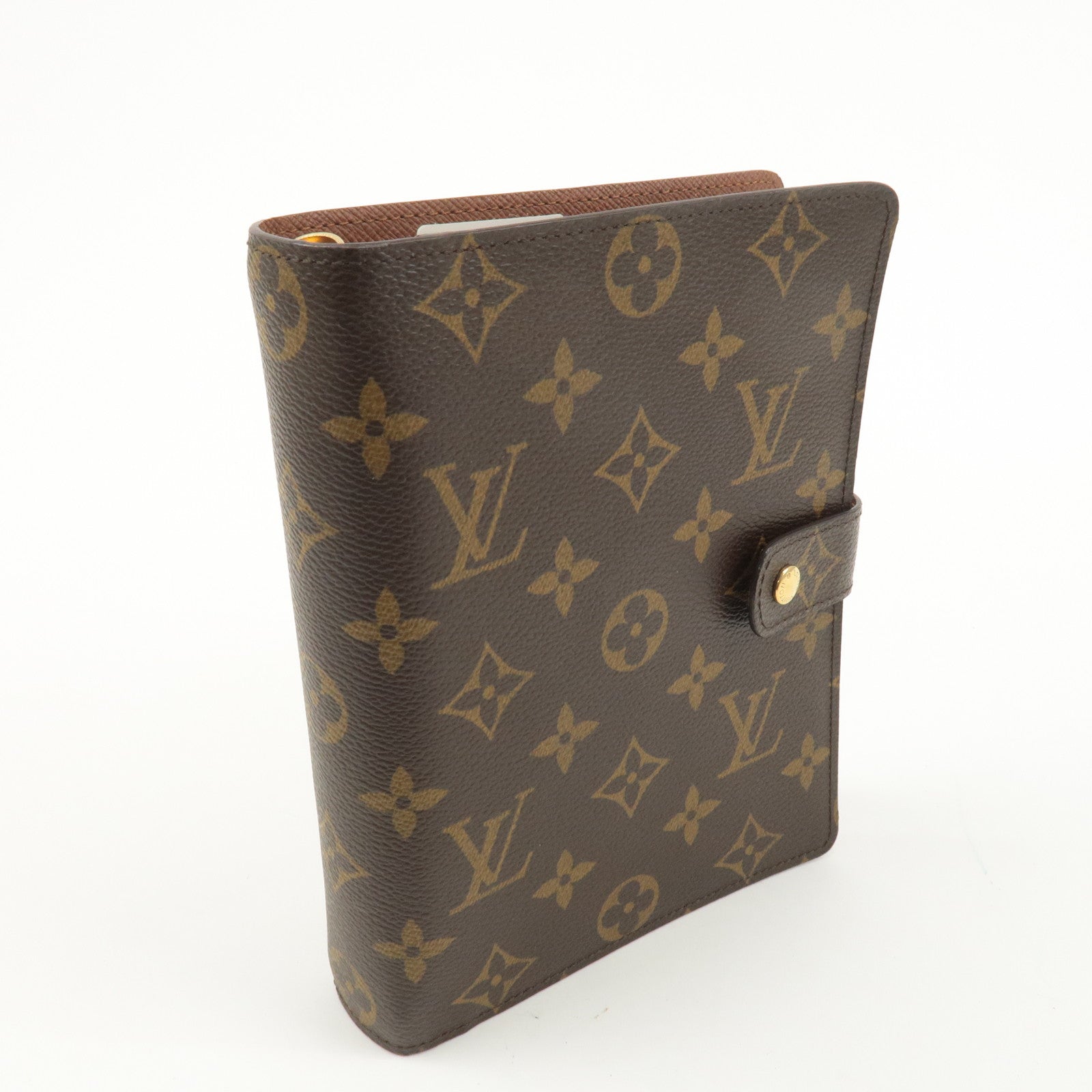 Louis Vuitton Monogram Agenda MM Planner Cover Brown R20105