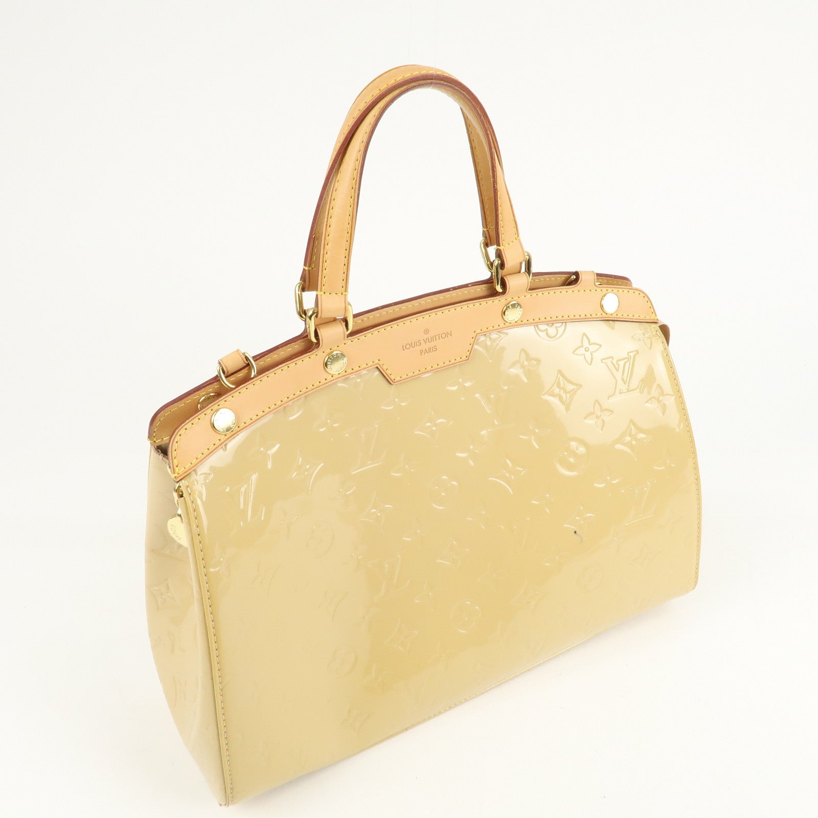 Louis Vuitton Monogram Vernis Blair MM Hand Bag Citrine M90108