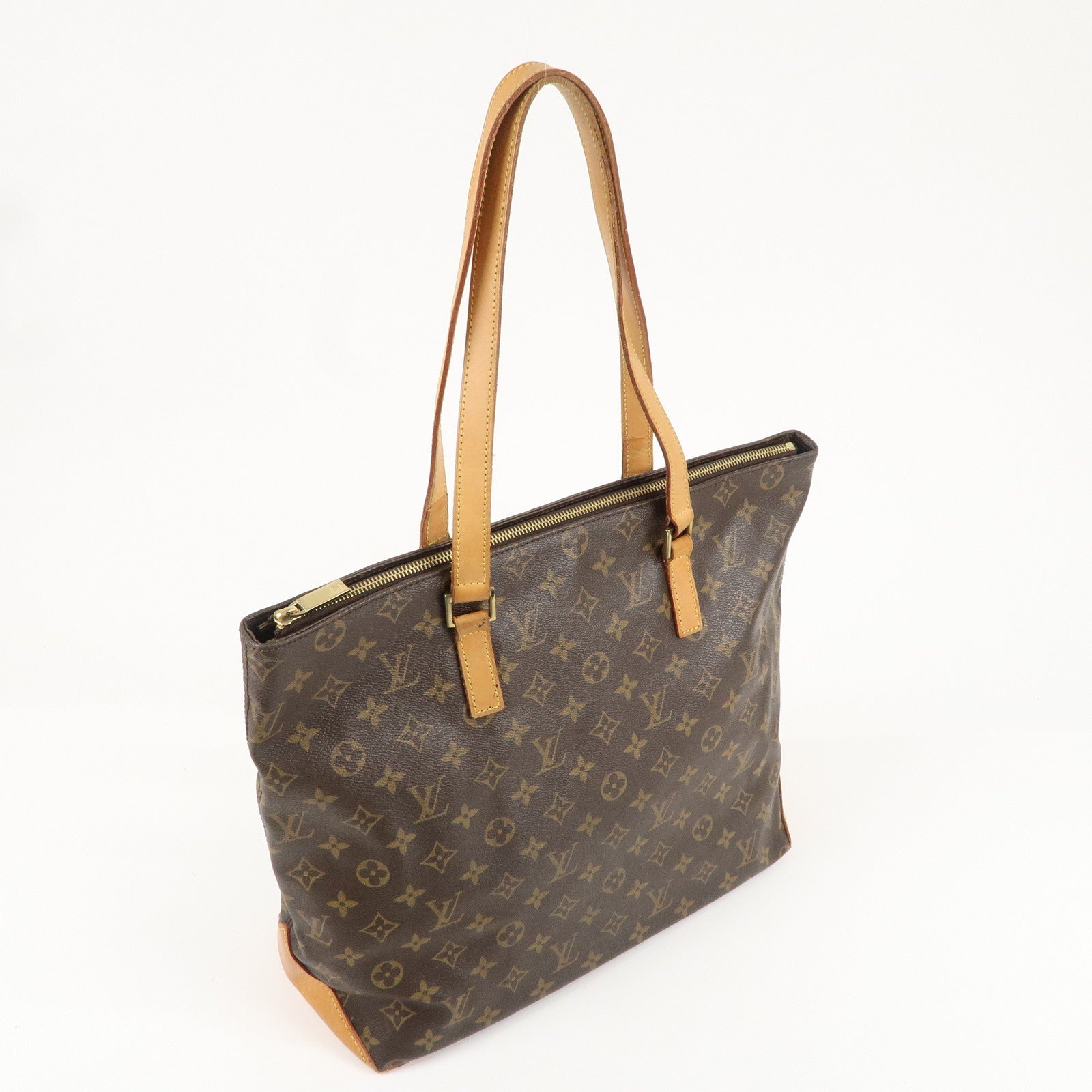 Louis Vuitton Monogram Cabas Mezzo Tote Bag Brown M51151