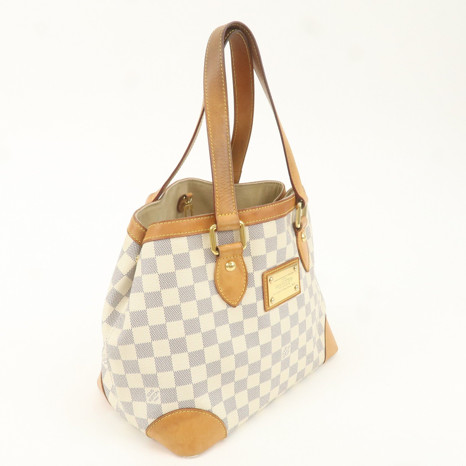 Louis Vuitton Damier Azur Hampstead PM Hand Bag Ivory N51207