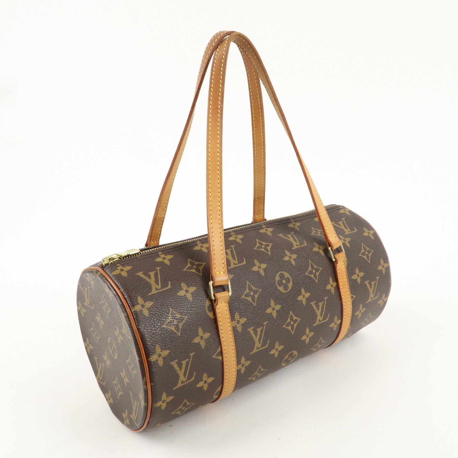 Louis Vuitton Monogram Papillon 30 Hand Bag Brown M51385