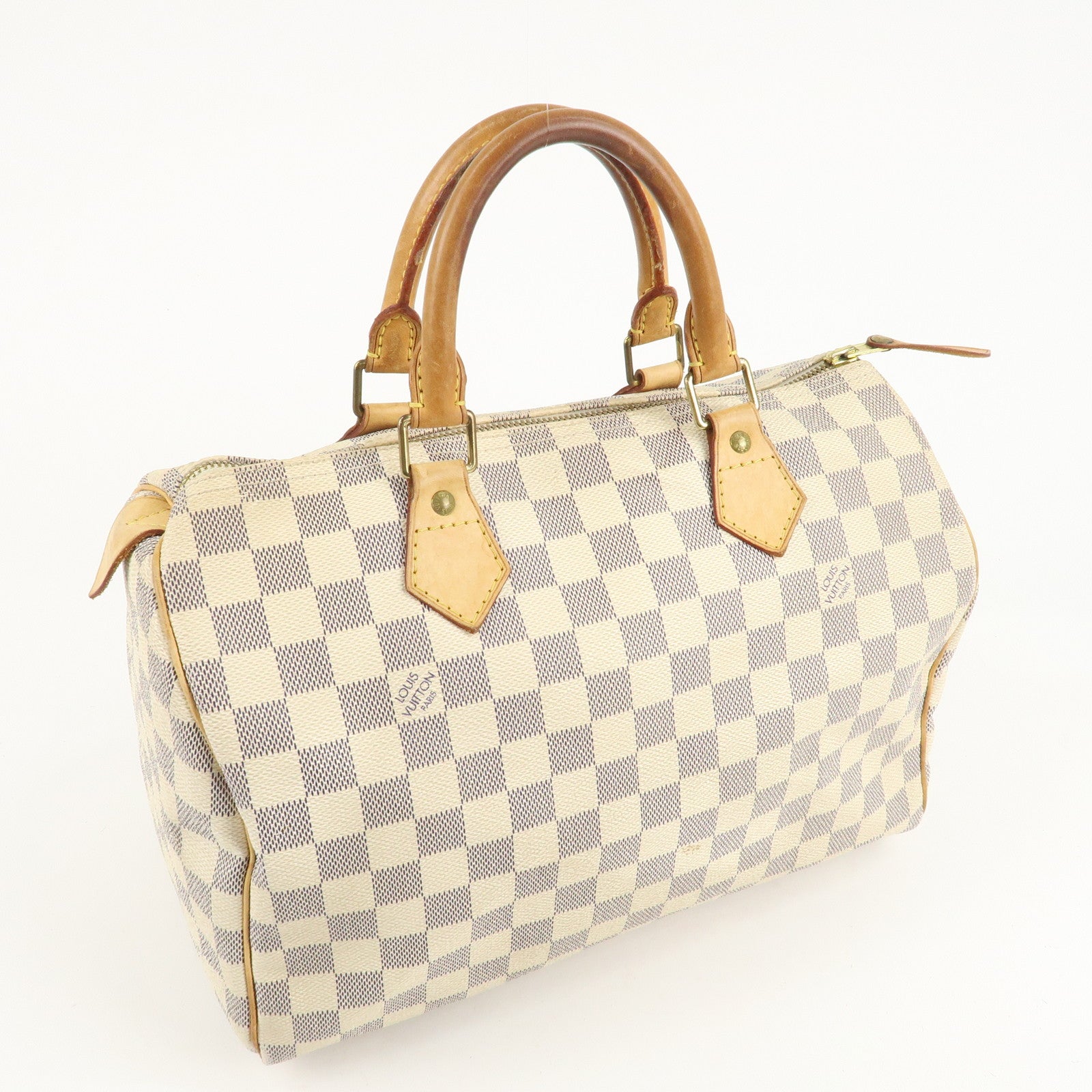 Louis Vuitton Damier Azur Speedy 30 Hand Bag Boston Bag N41533 Used